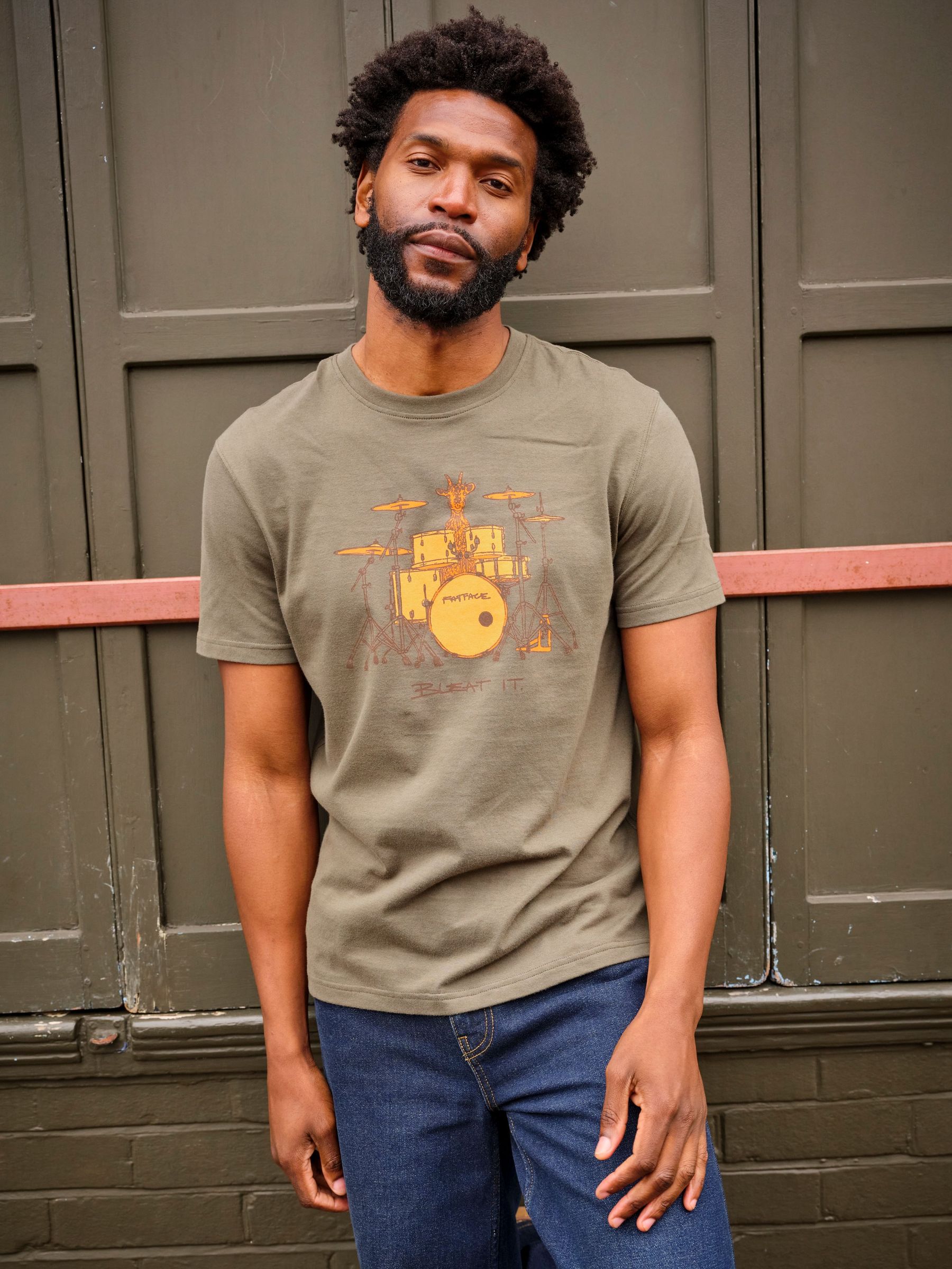 Khaki Green Bleat It Graphic T-Shirt (H59472) | €36.50