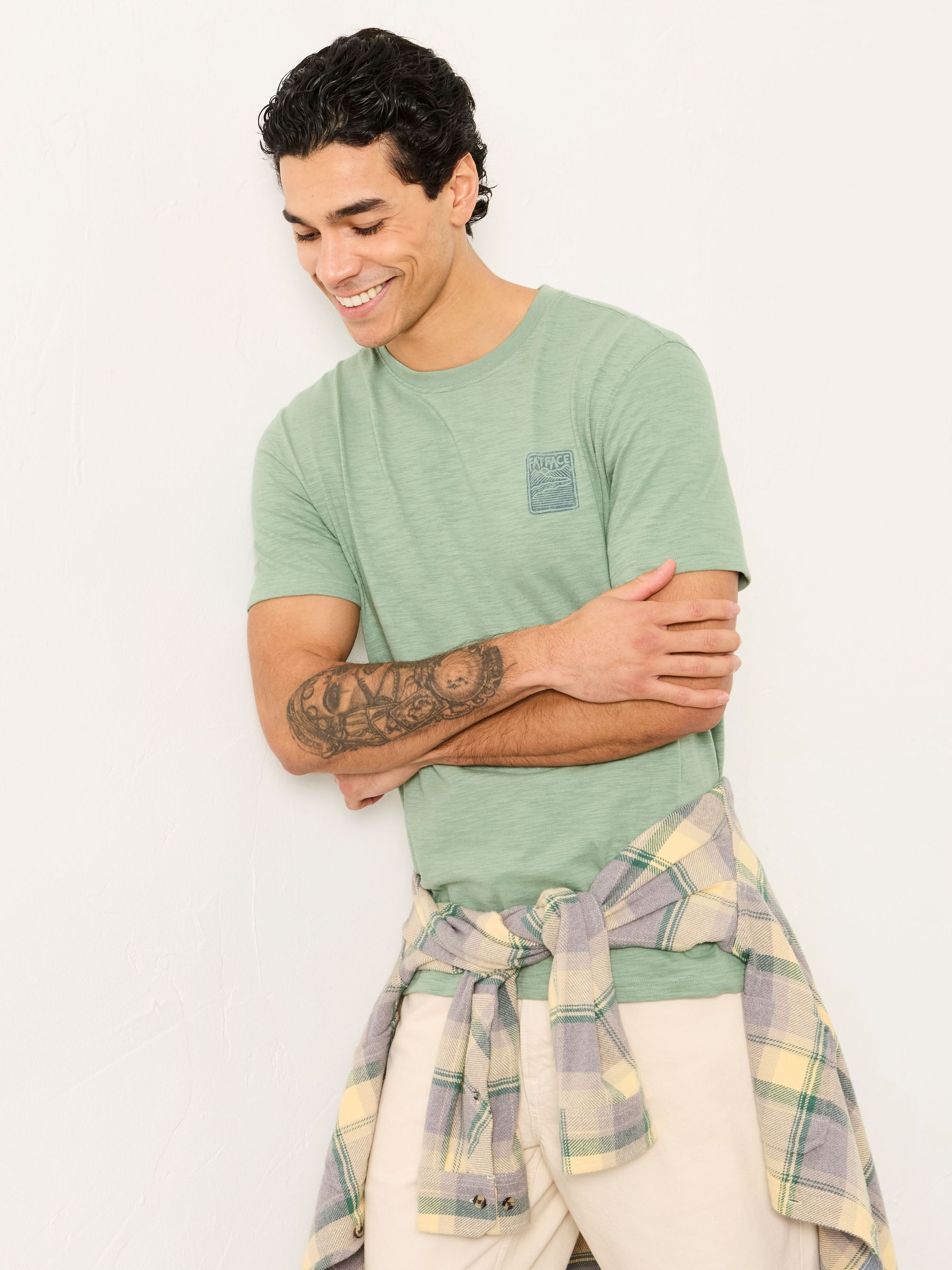 Sage Green Stamp Graphic T-Shirt (H59479) | €36.50