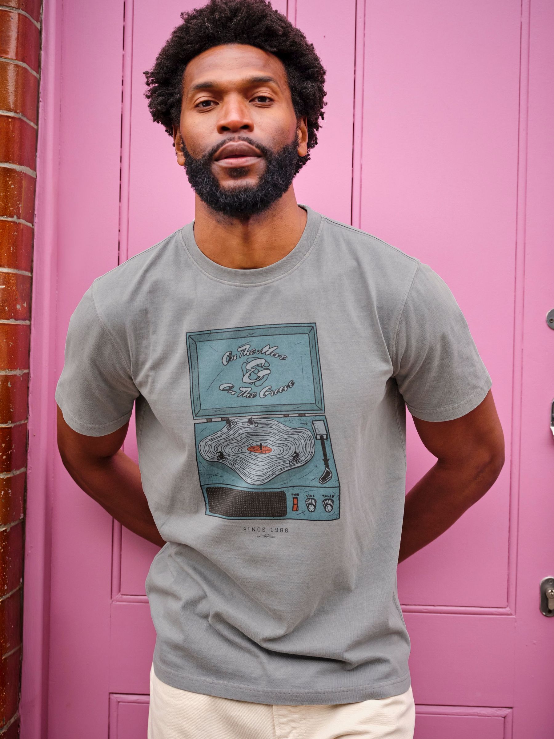 Grey Vinyl Bike Graphic Tshirt (H59487) | $53