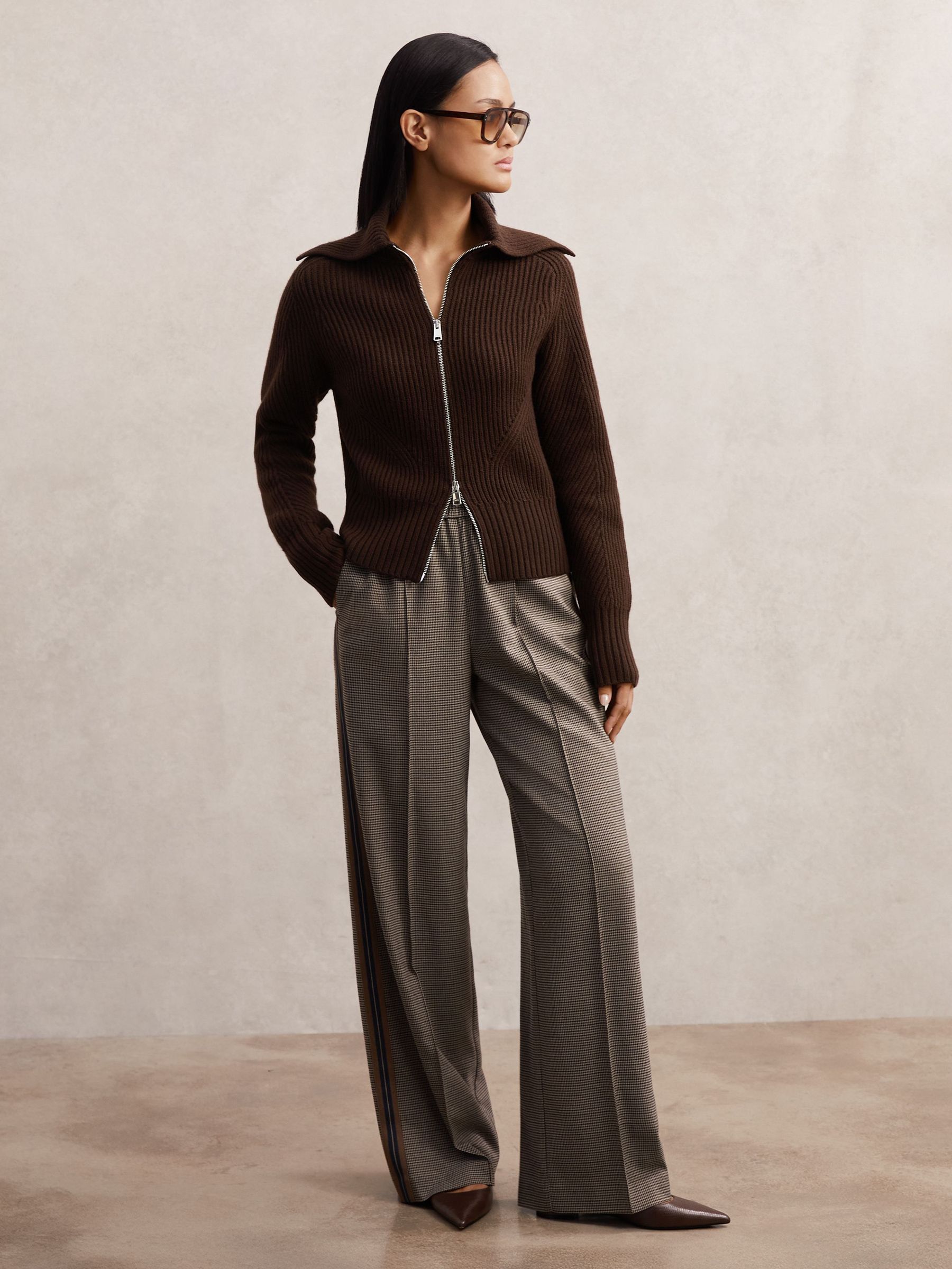 Cardigan in Chocolate Brown (H60466) | $295