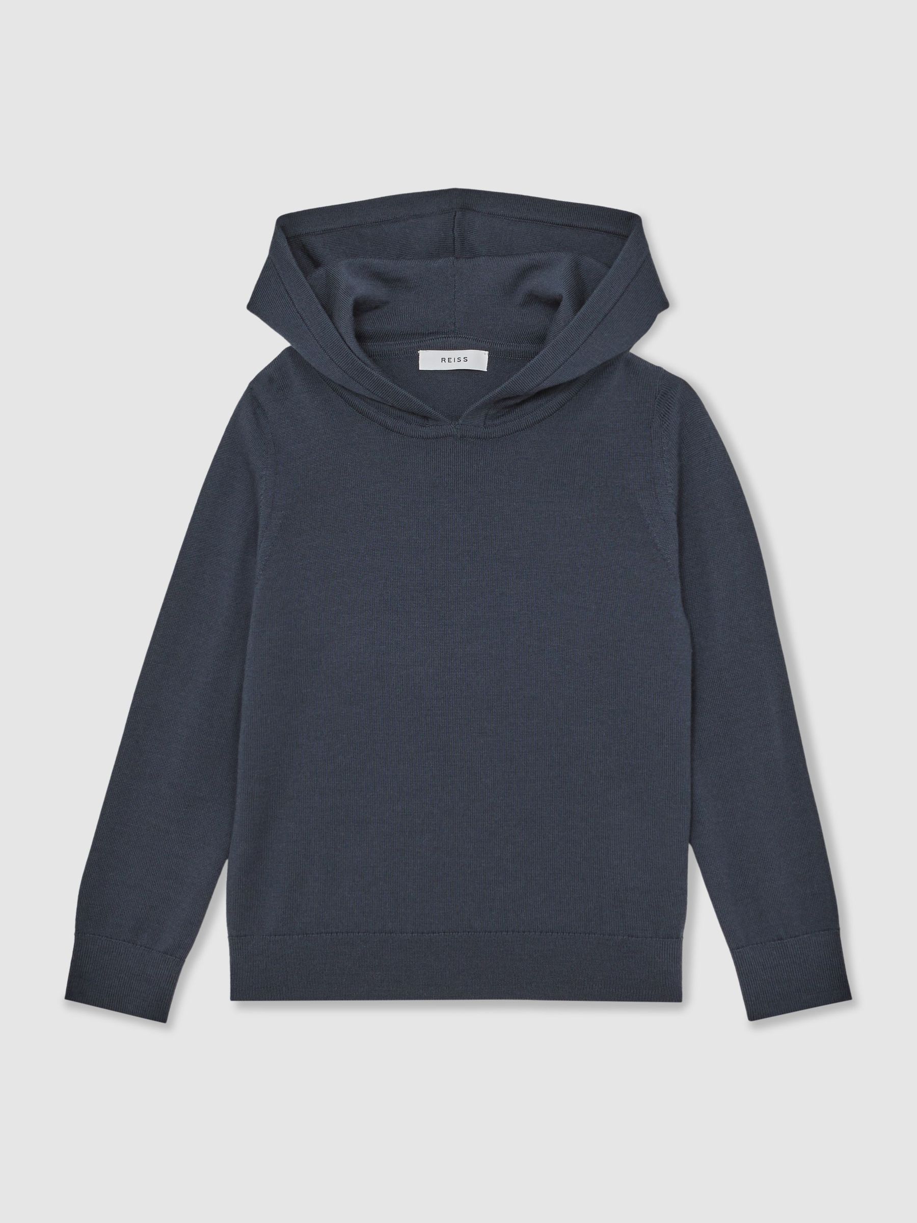 13-14 yrs Merino Wool Hoodie in Midnight Navy (H60853) | €65