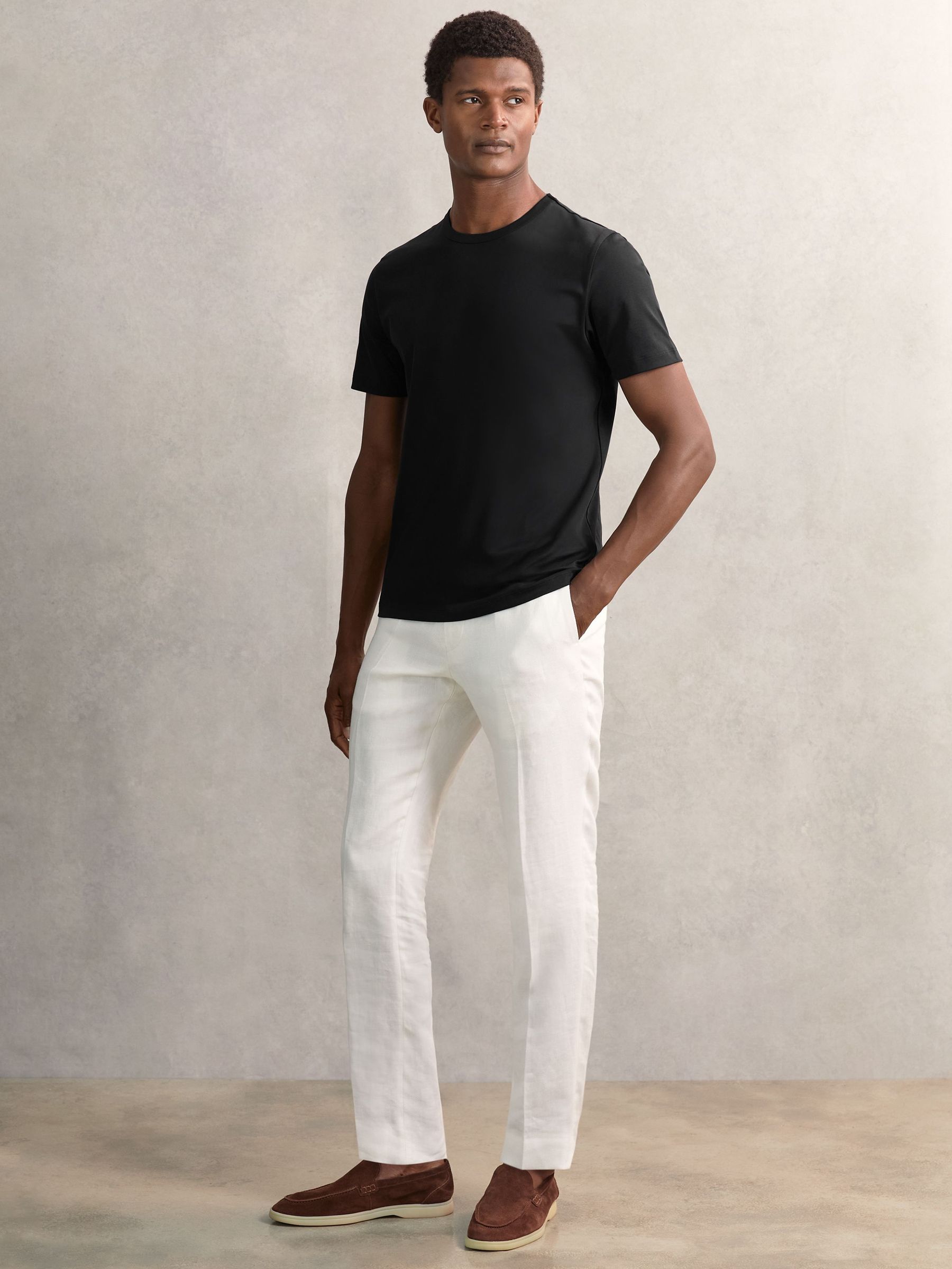 Airwater-Cotton Crew-Neck T-Shirt in Black (H62773) | CA$95