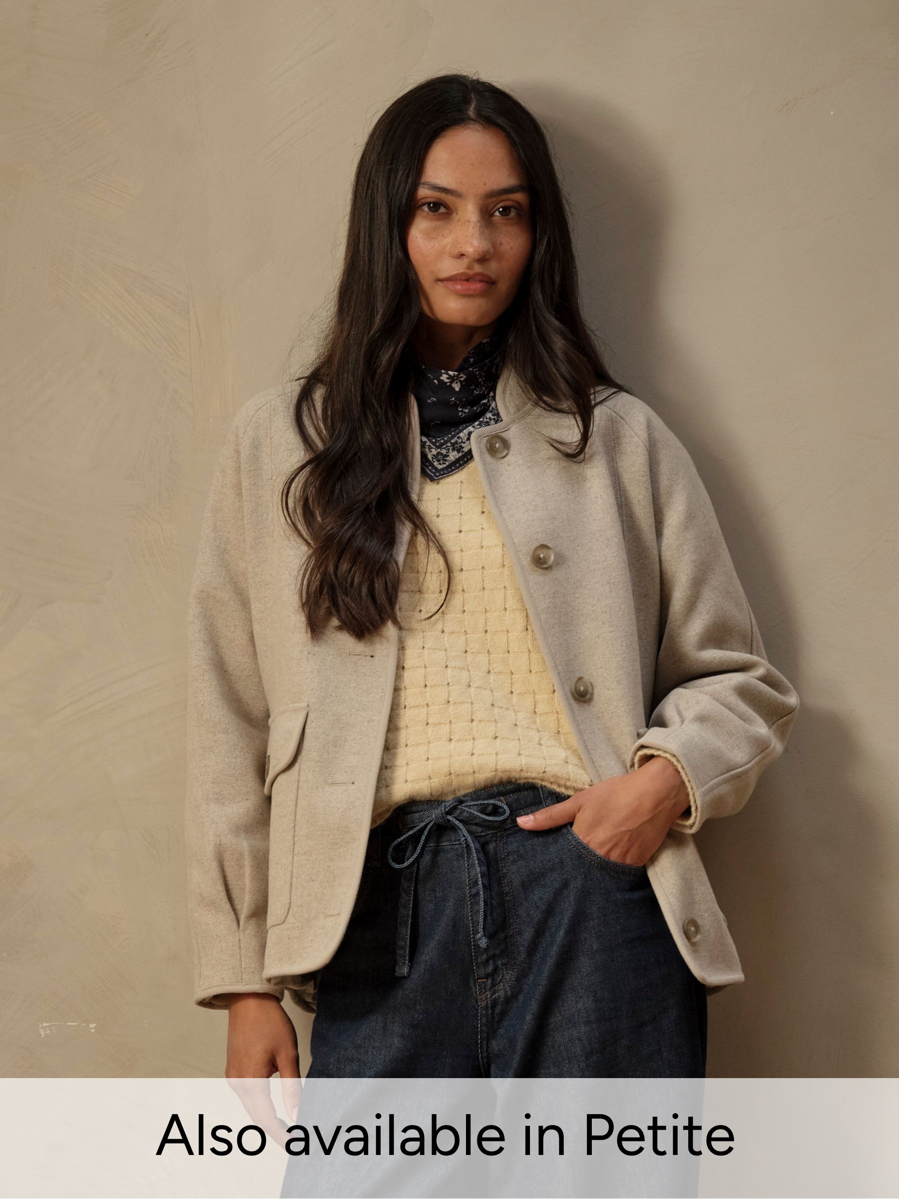 Orla Natural Regular Petite Wool Jacket (H62890) | $171