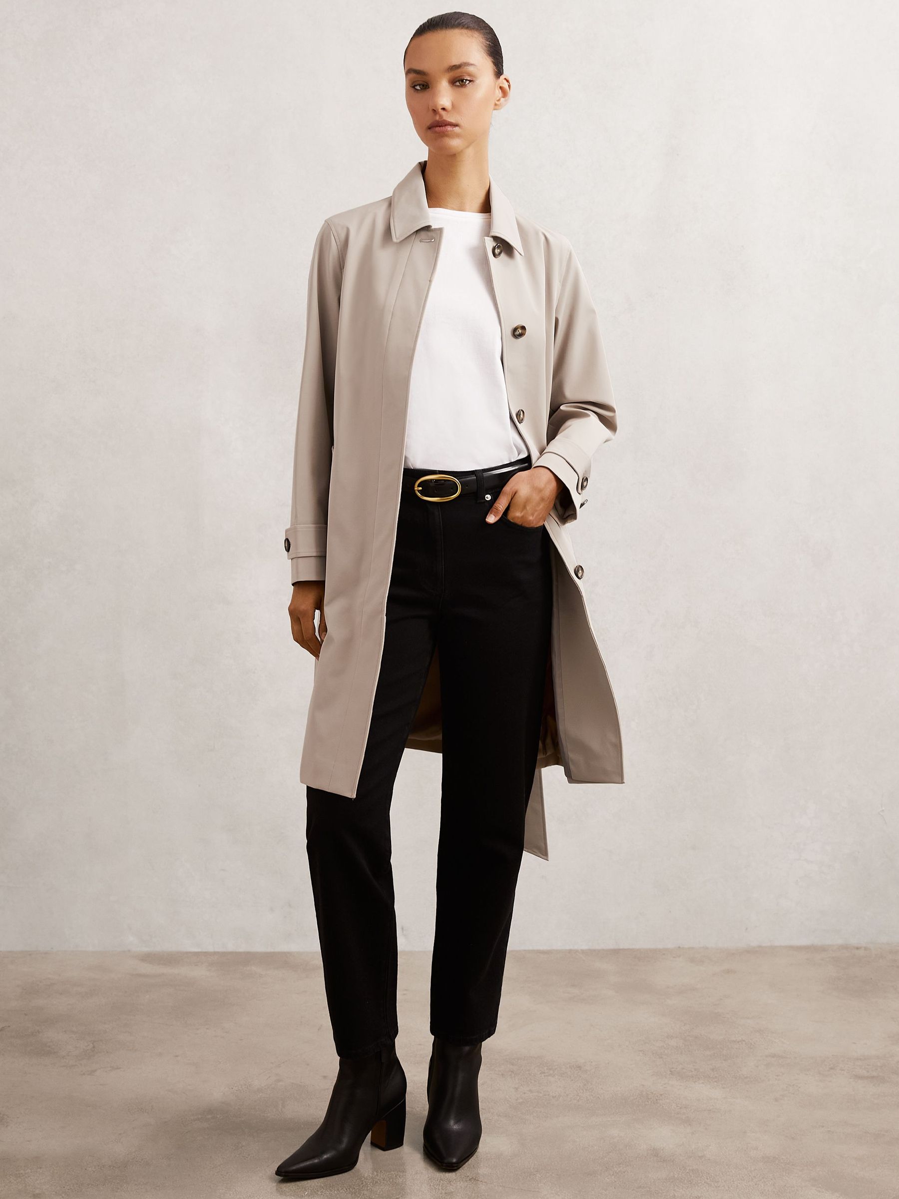 Petite Hybrid Removable Over Coat in Neutral (H64309) | €385