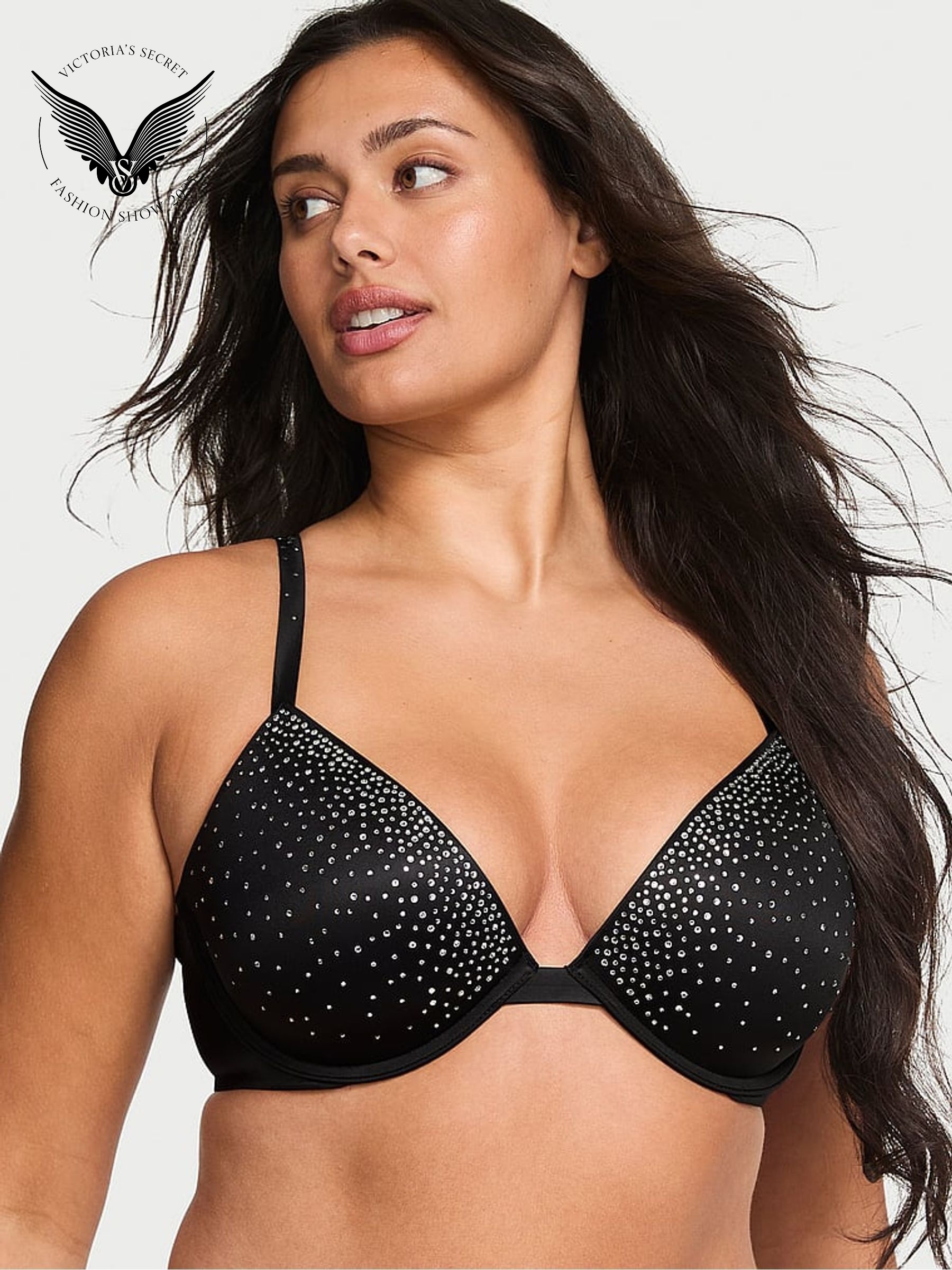Black Lightly Lined Demi Sparkle Shine Strap Bra (H64979) | €83