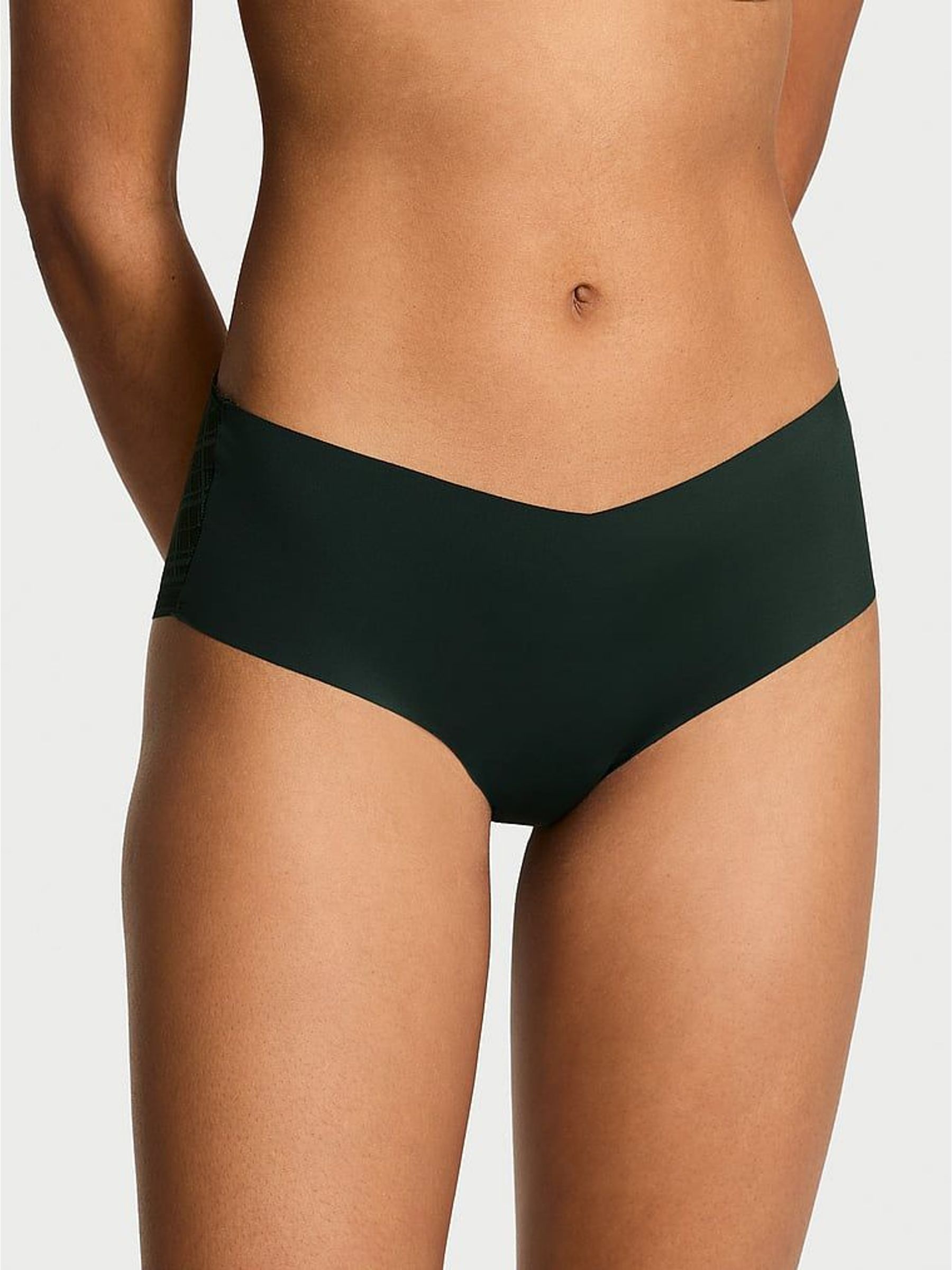 Cilantro Green Cheeky Tartan Mesh Knickers (H64997) | €13
