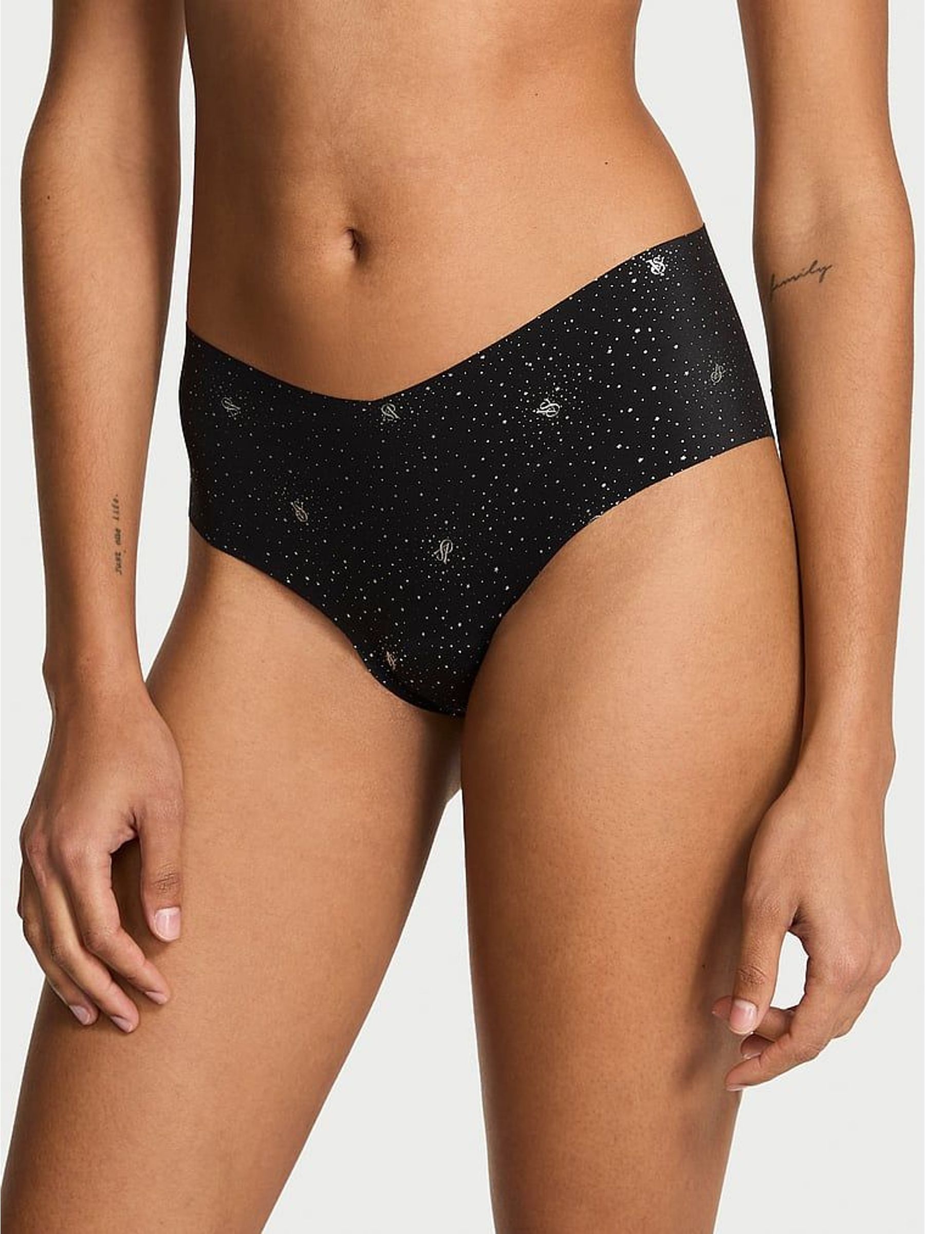 Black Shimmer Logo Cheeky Knickers (H65000) | €13