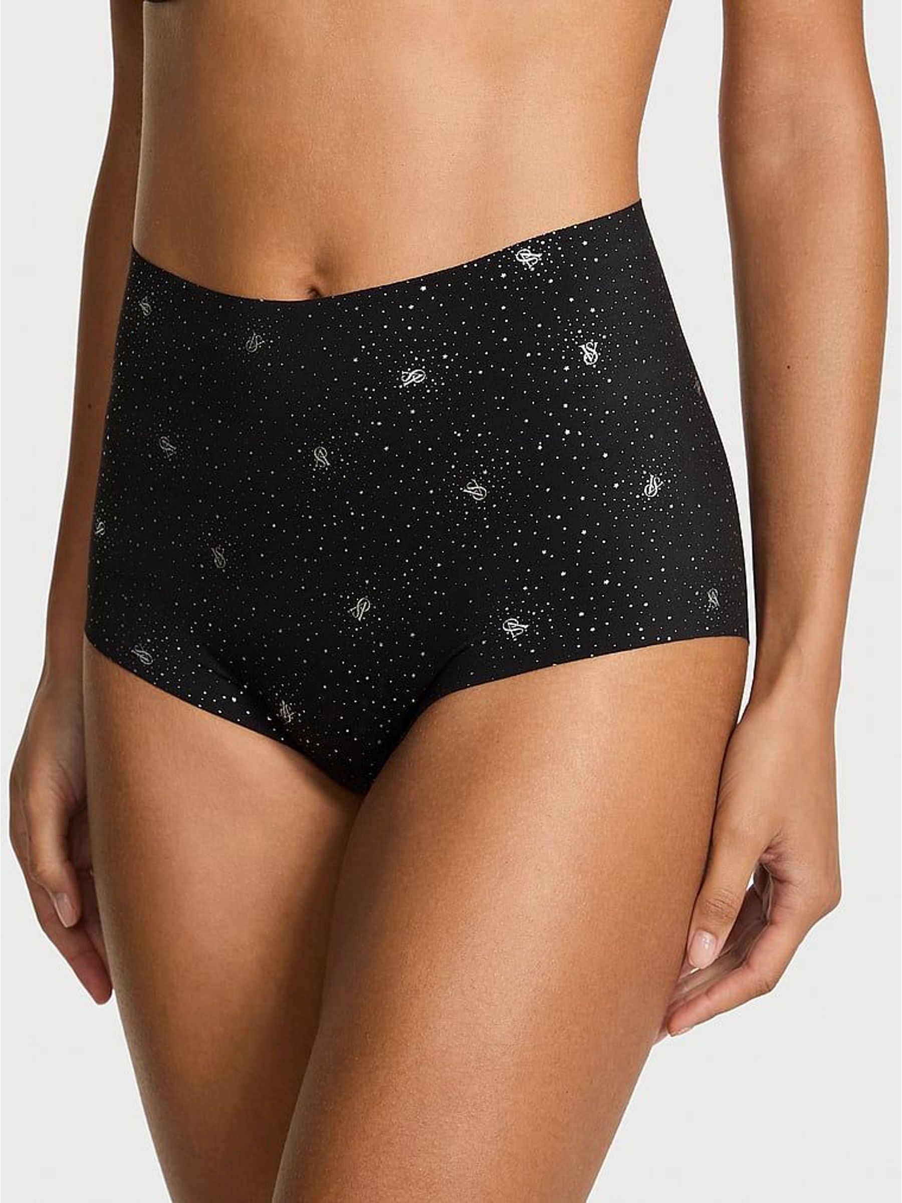 Black Shimmer Logo Brief Knickers (H65003) | €13