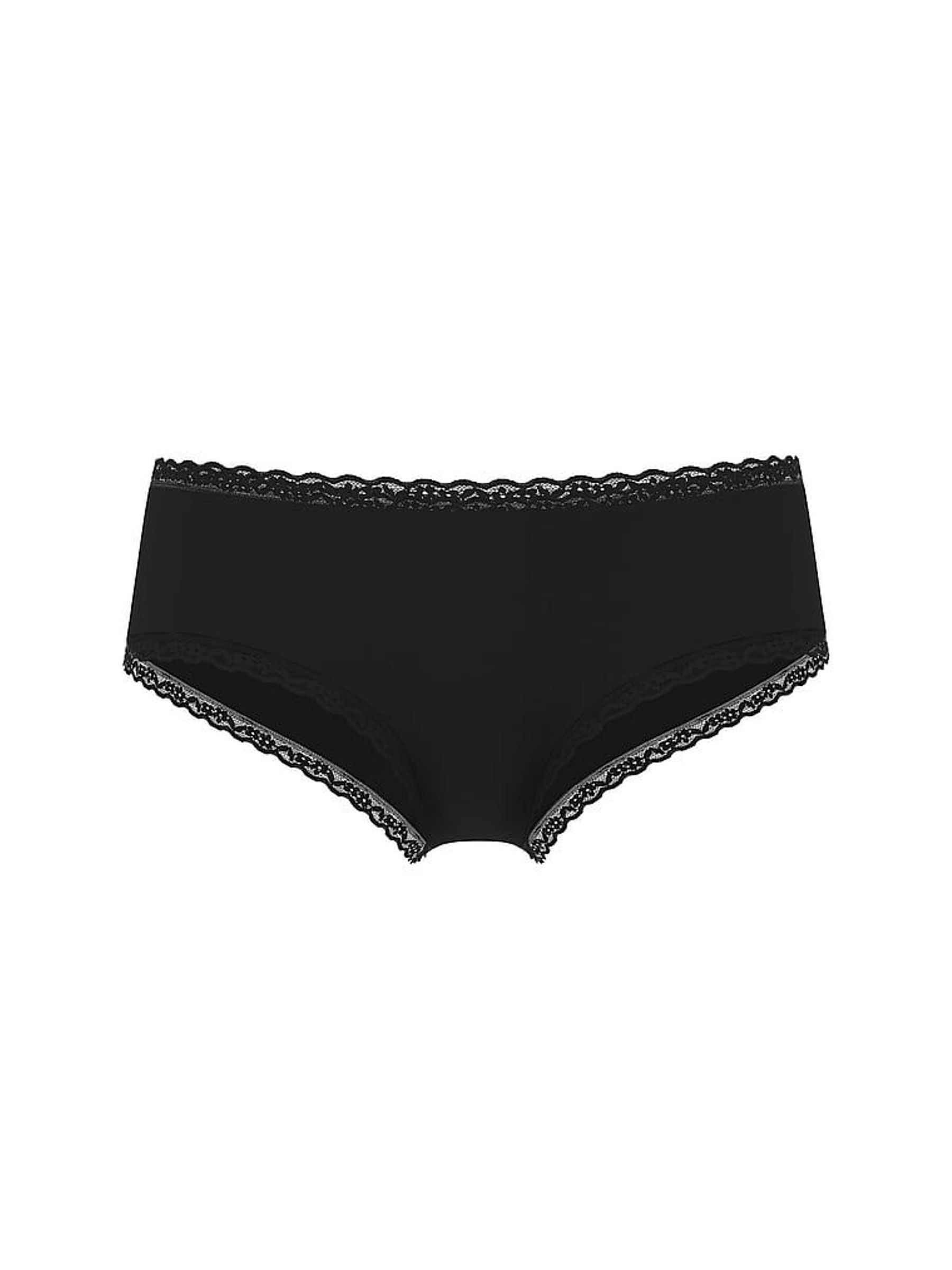 Black Cheeky Cotton Lace Trim Sparkle Knickers (H65316) | €13