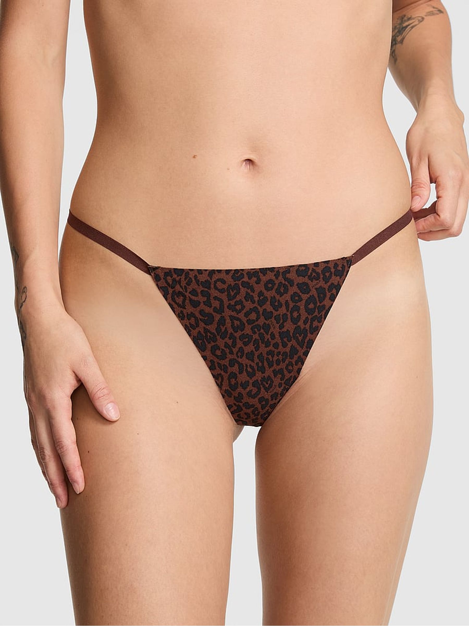 Brown Leopard G-String No Show Knickers (H65335) | €11.50