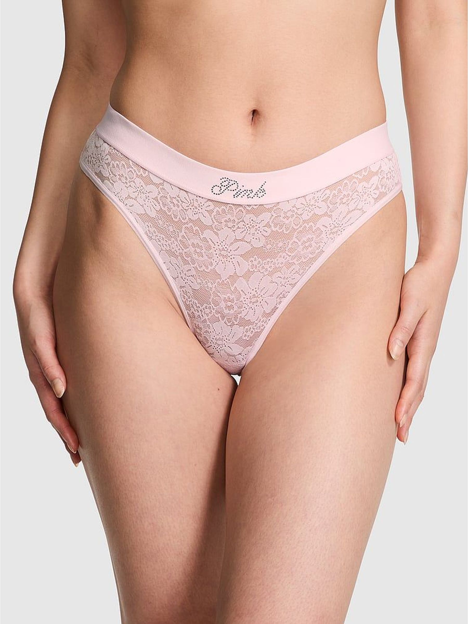 Pink Tulip Brazilian Floral Lace Knickers (H65355) | €13