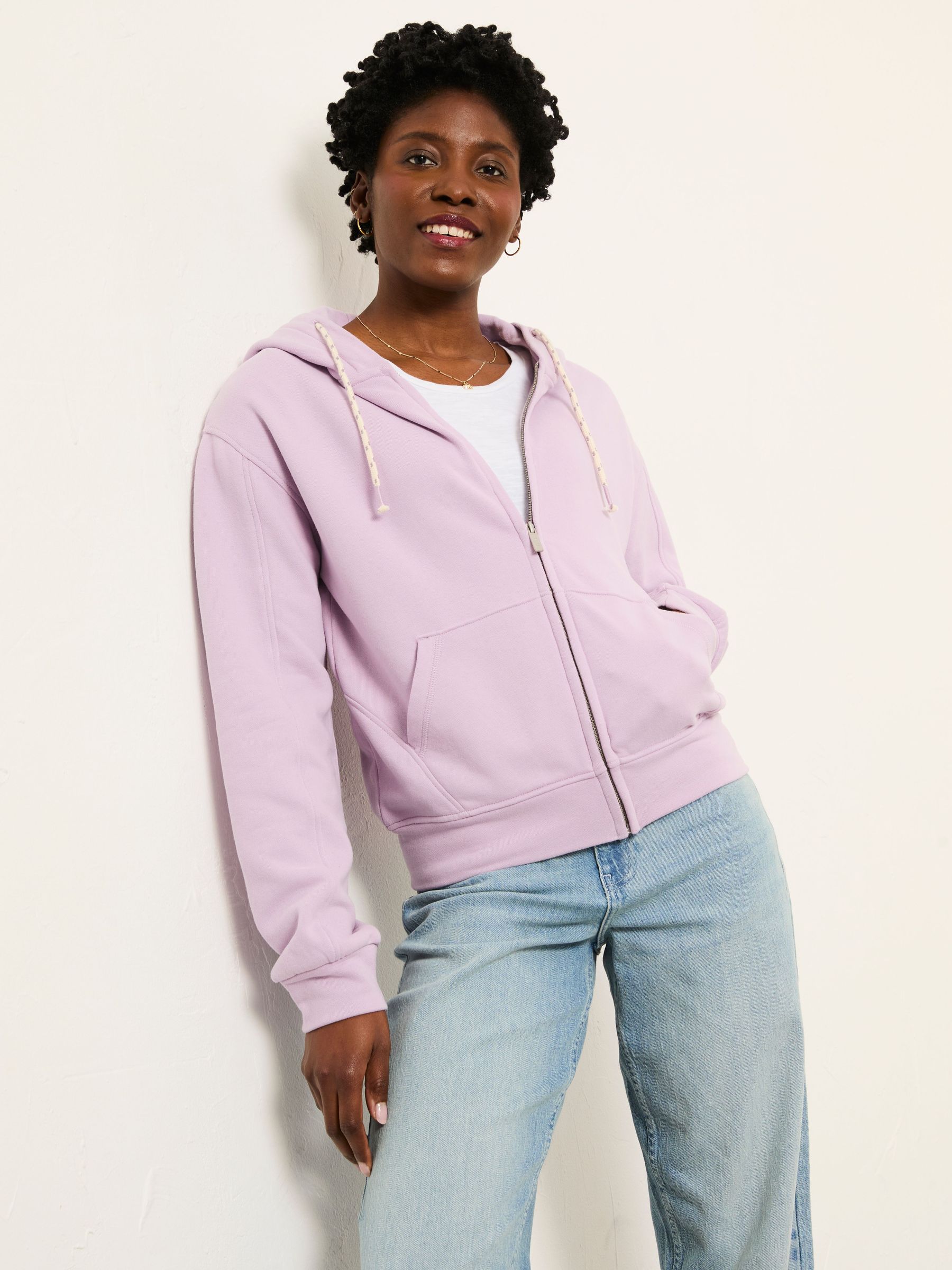 Flora Lilac Purple Zip Through Hoodie (H67835) | €65
