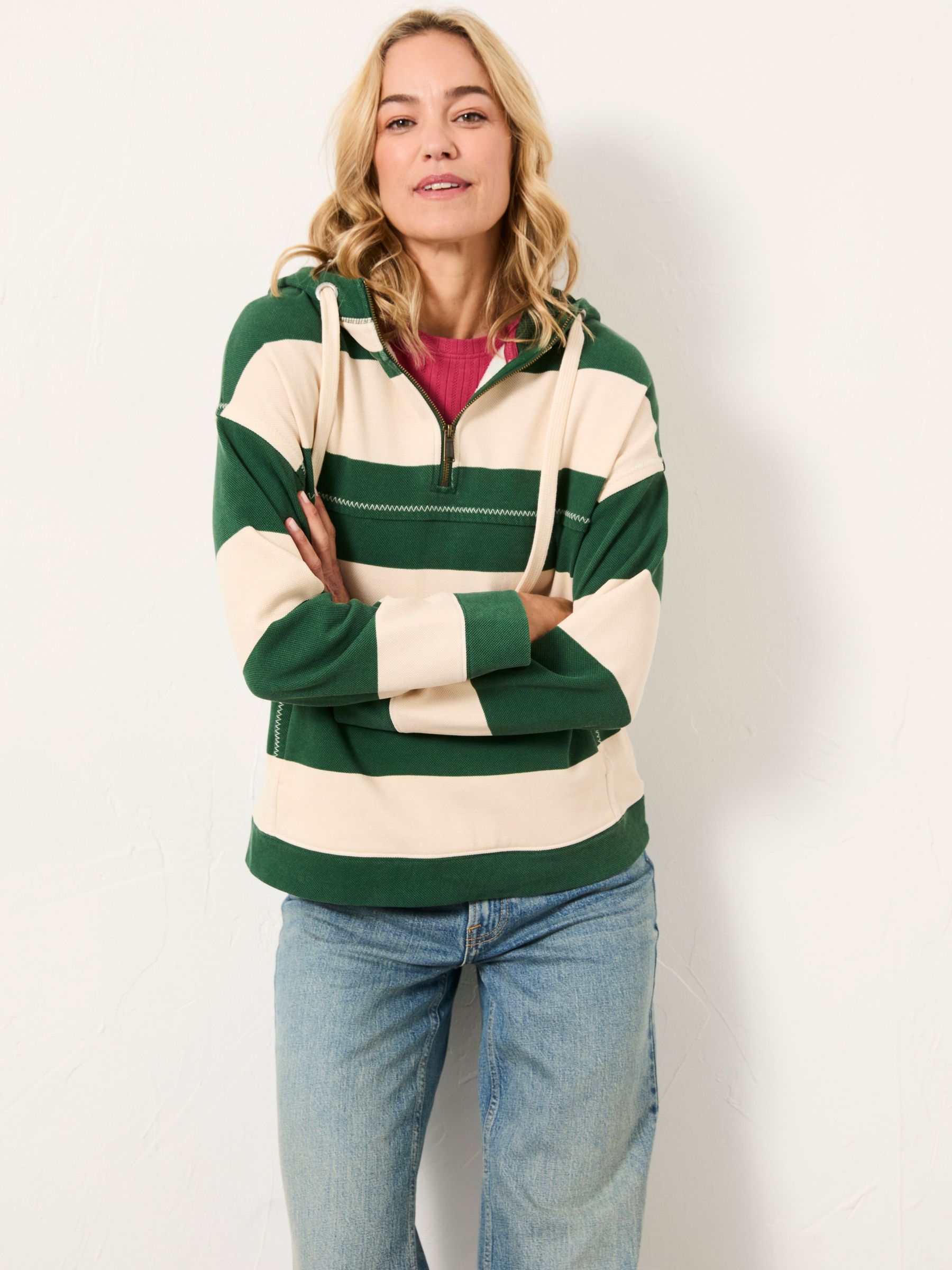 Airlie Green 1988 Stripe Hoodie (H67838) | $119