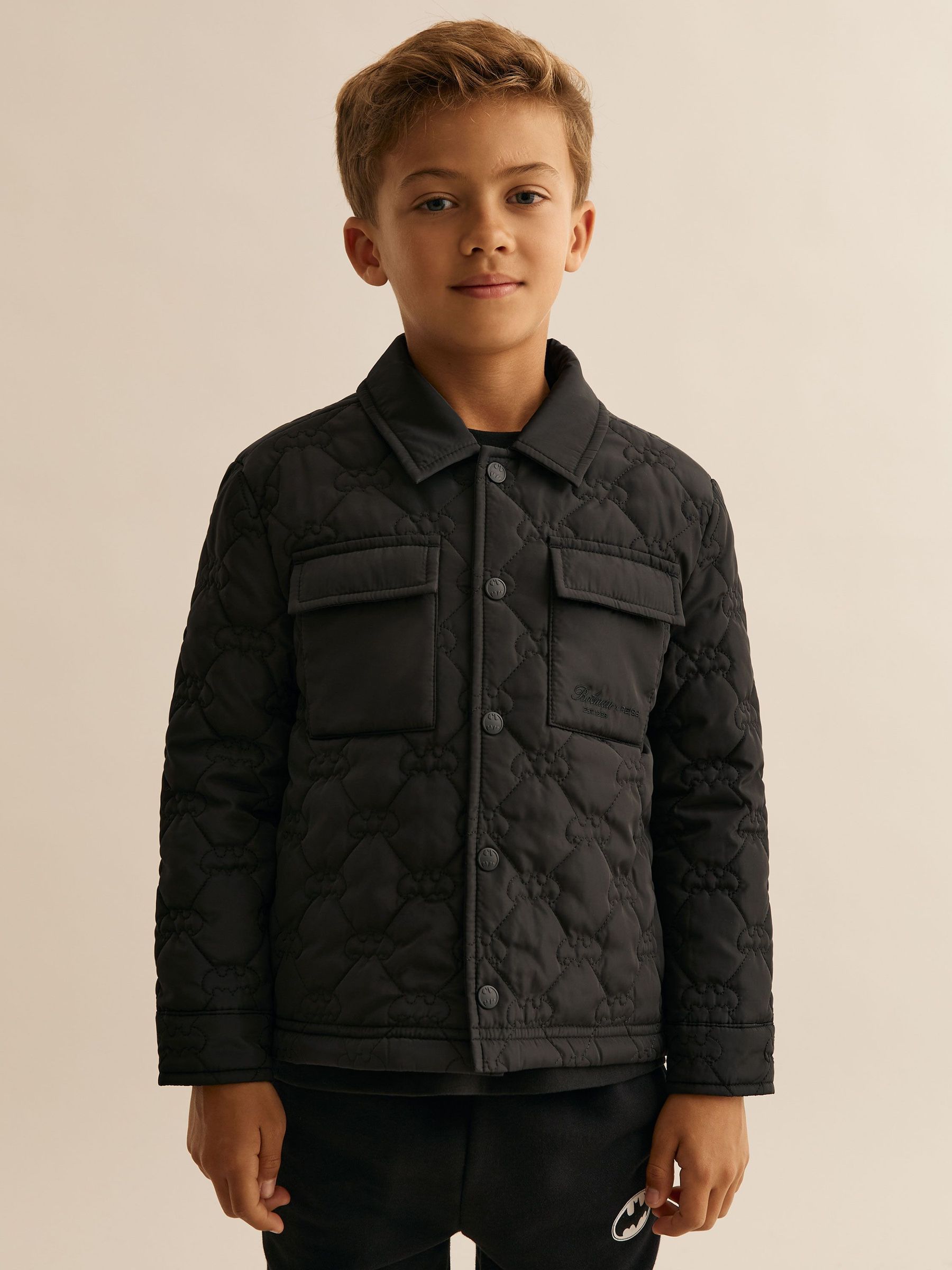 3-9 yrs Batman | Reiss Quilted Jacket in Black (H68192) | $95