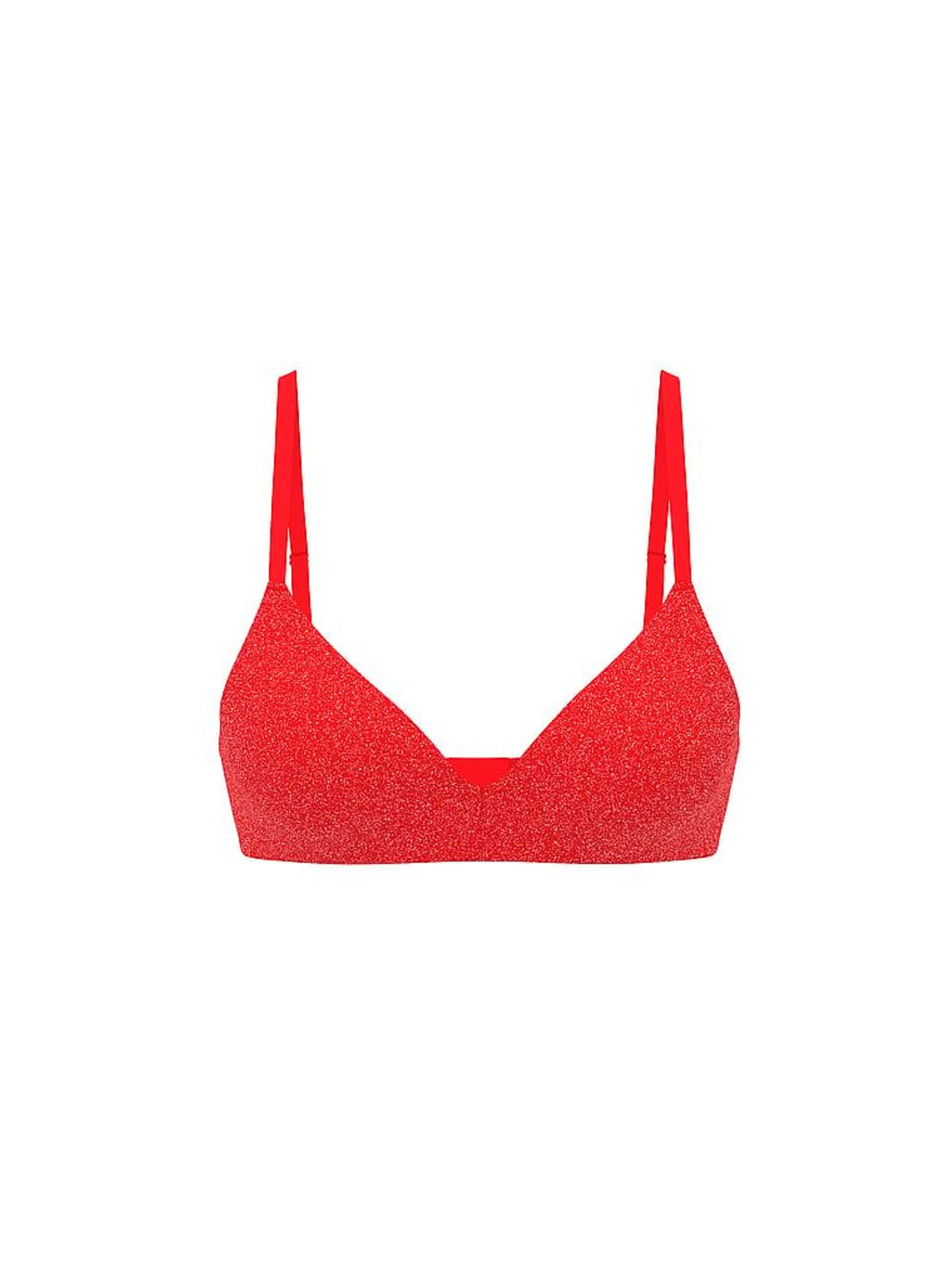 Bright Vermillion Red Shine Non Wired Lightly Lined Bra (H68645) | €37