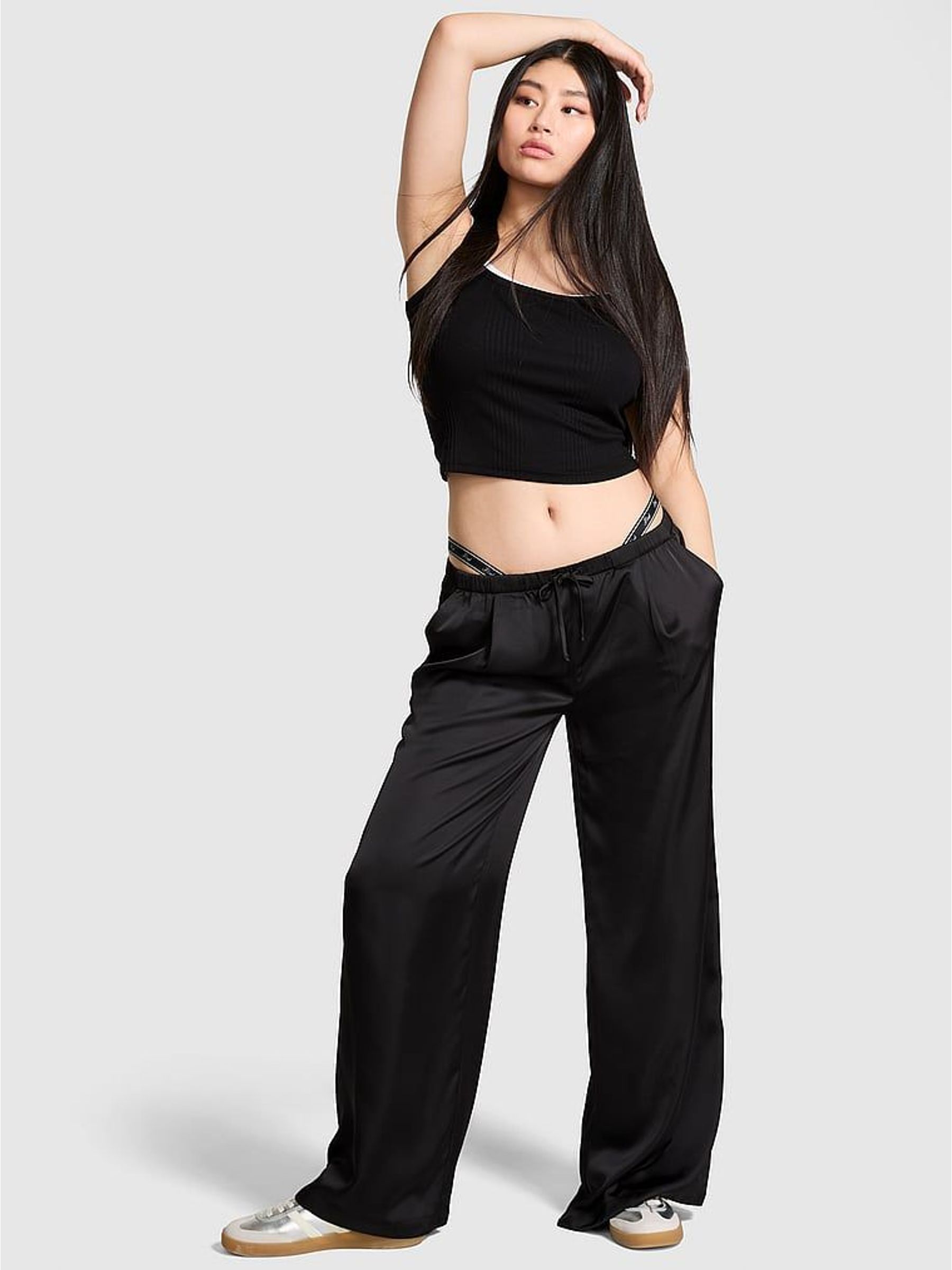 Black Satin Trousers (H68654) | €63