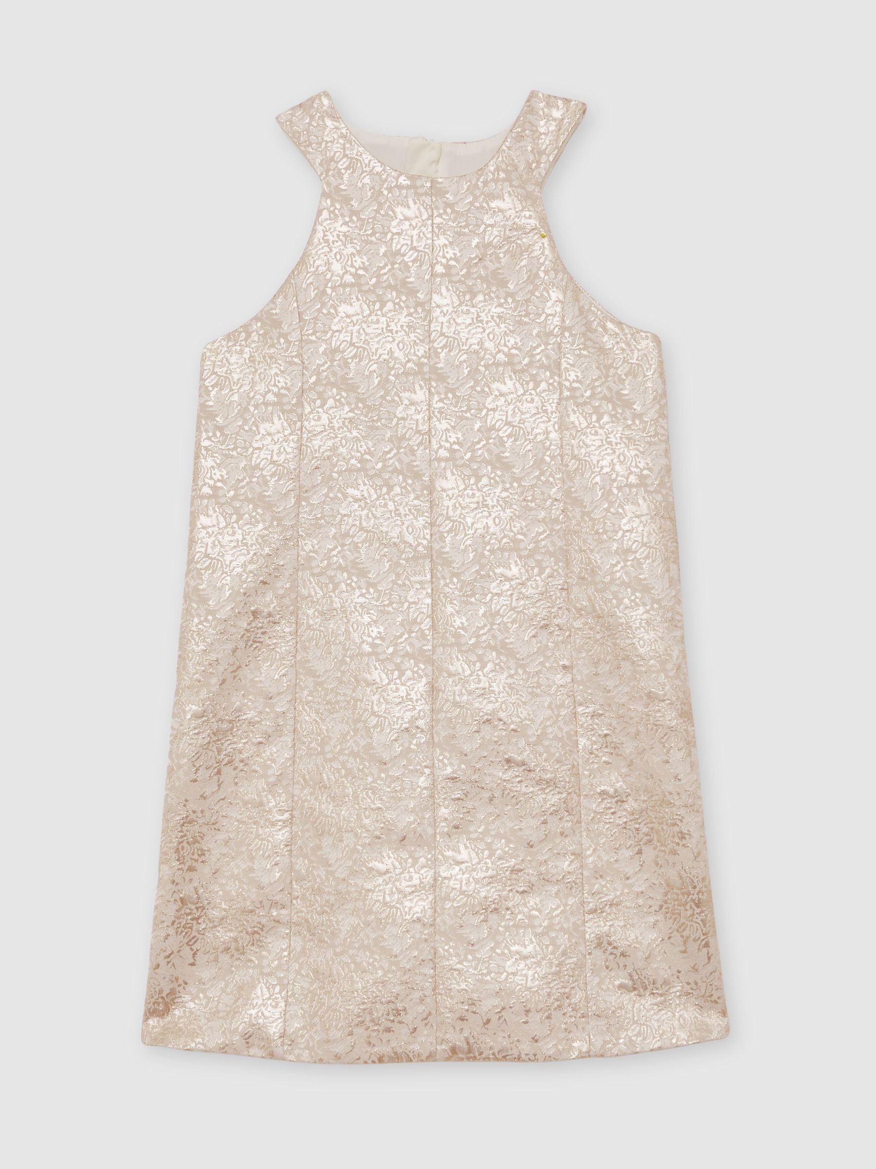 13-14 yrs Metallic Jacquard Shift Dress in Silver (H71038) | €105