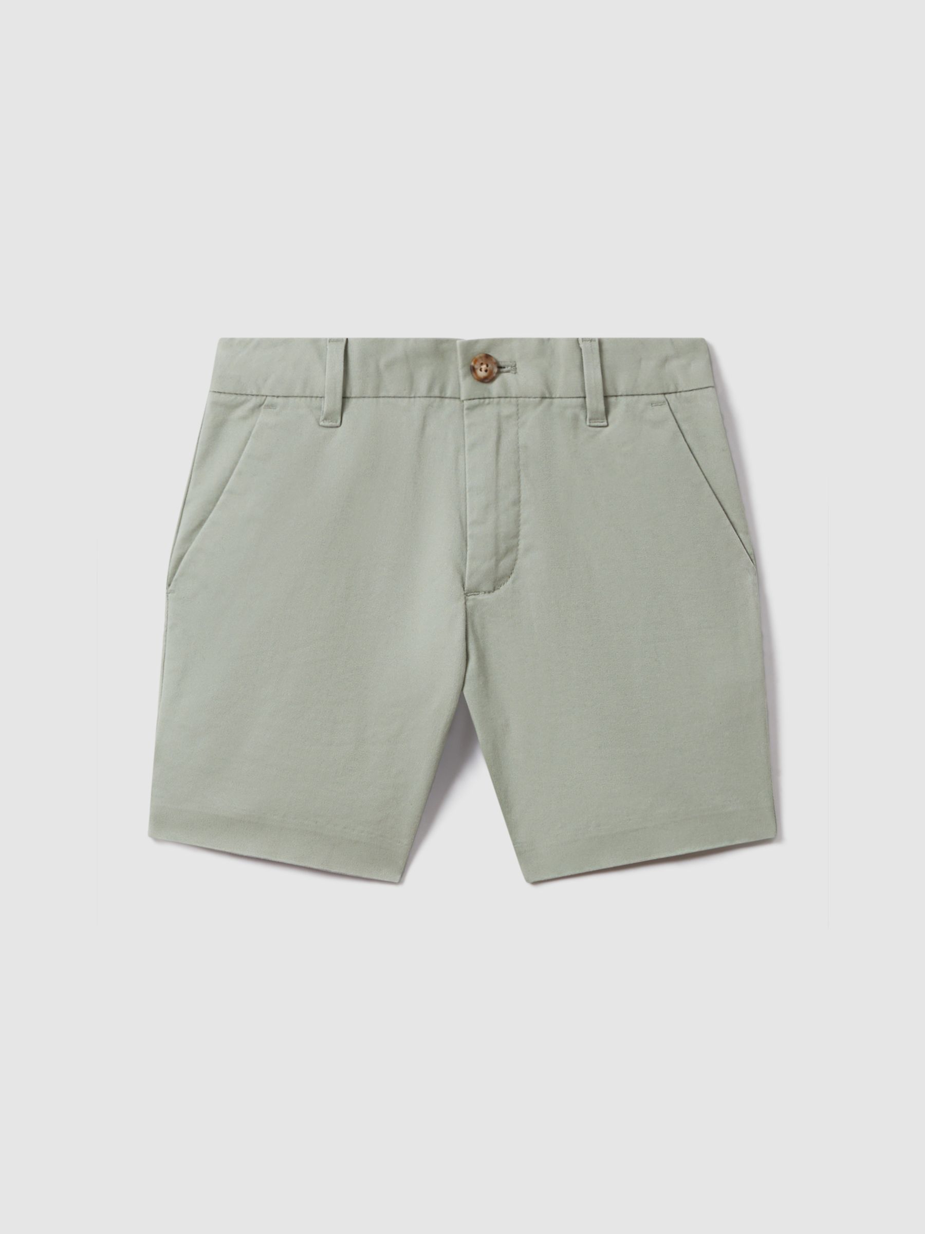 13-14 yrs Cotton Chino Shorts with Stretch in Pistachio (H71640) | 117 QAR