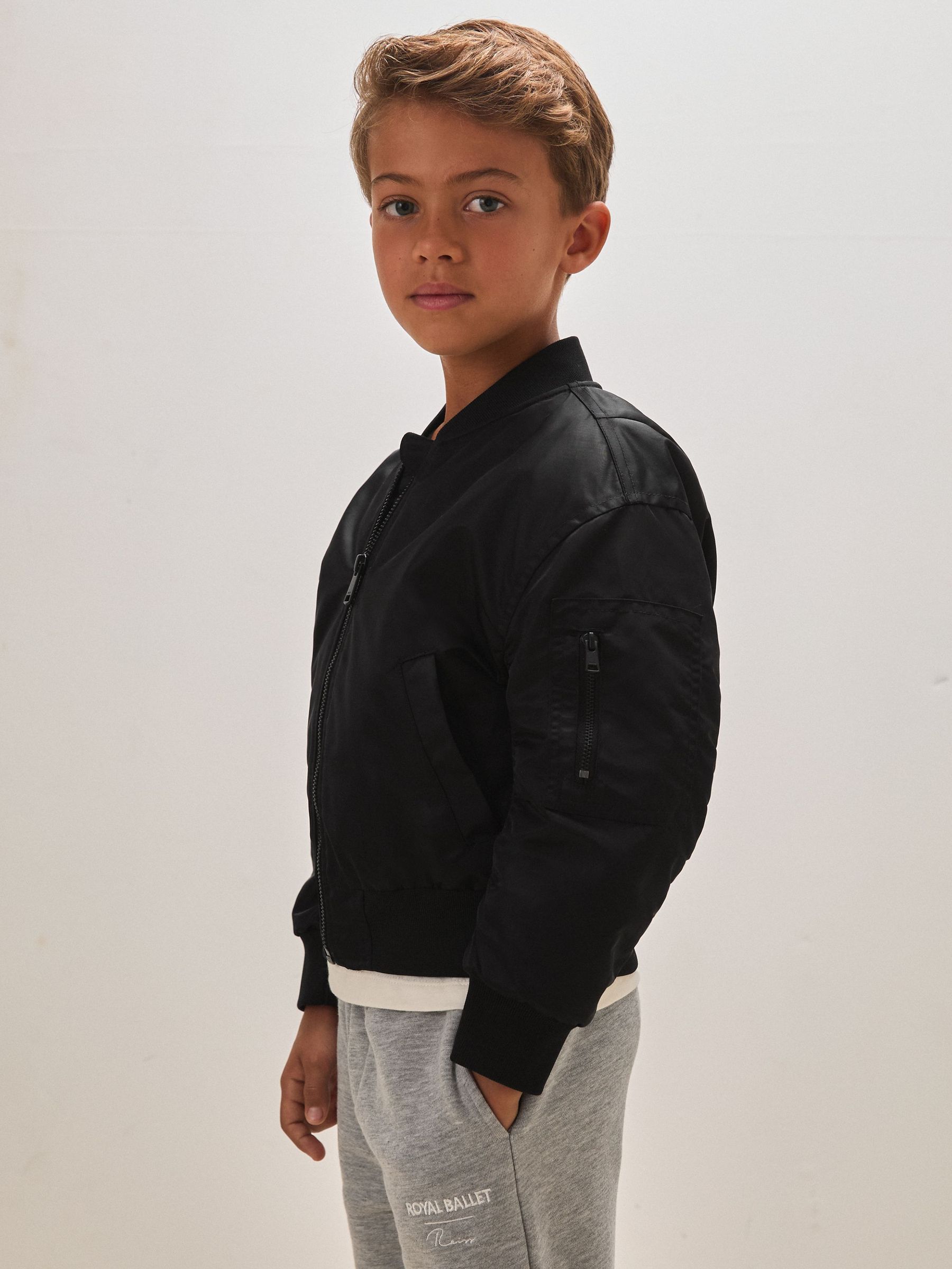 9-13 yrs Royal Ballet Bomber Jacket Unisex Fit in Black (H71758) | $185