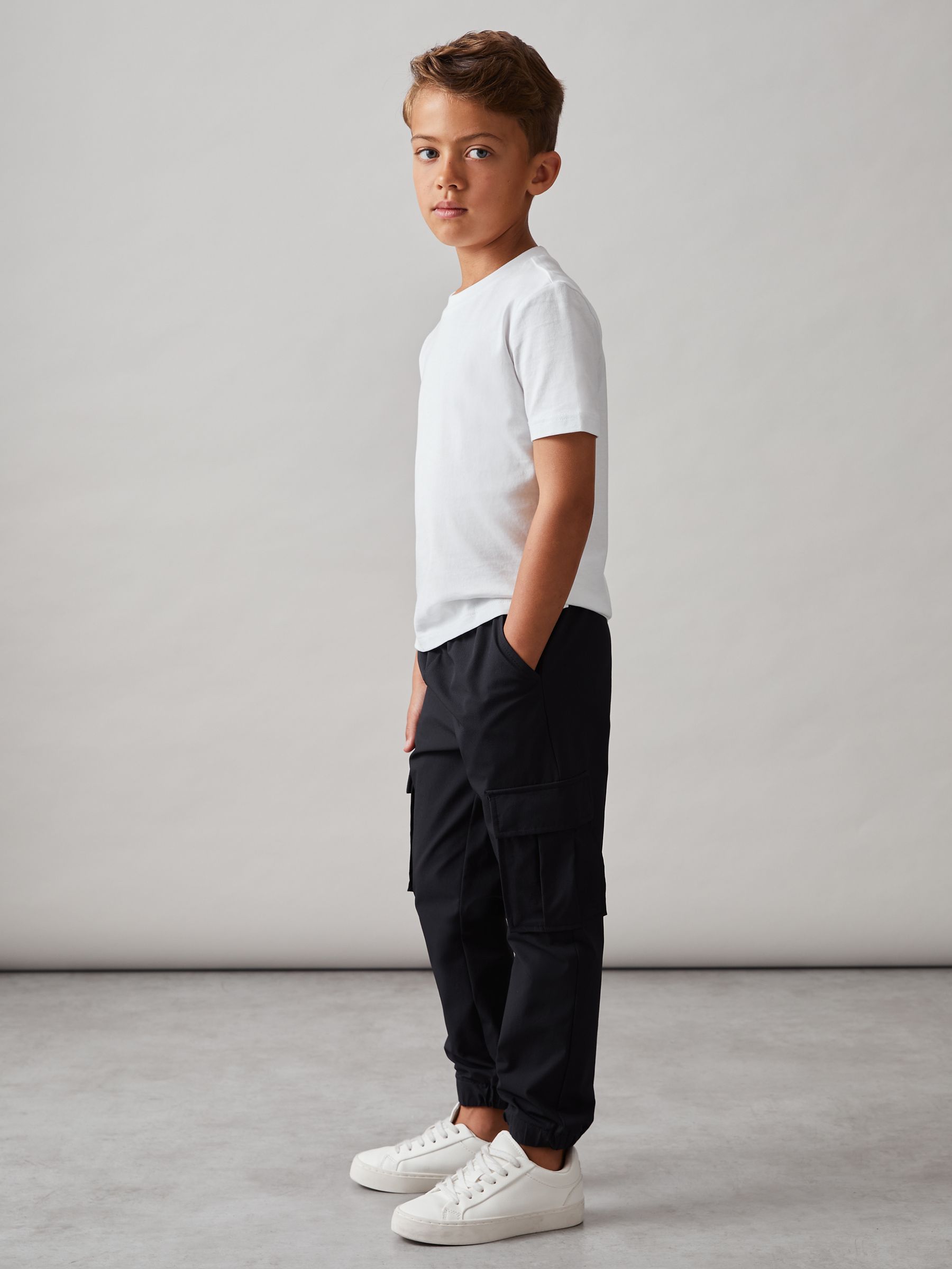 3-9 yrs Technical Drawstring Trousers in Black (H71762) | €45