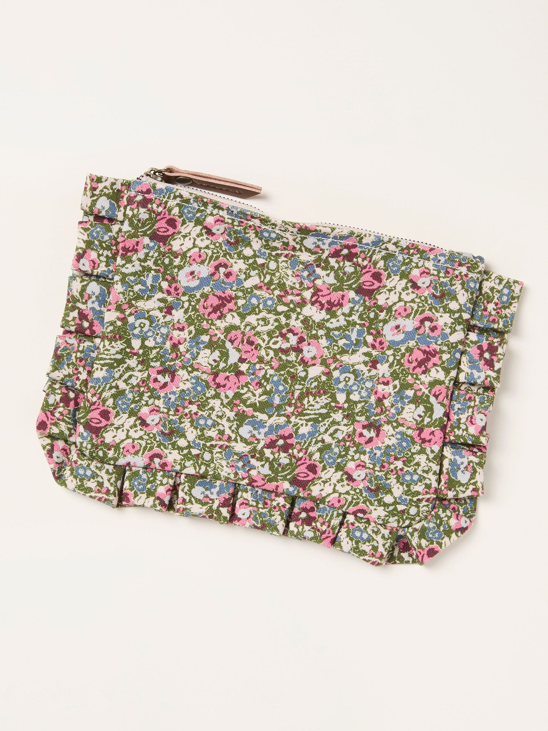 Green Ditsy Floral Frill Pouch (H72775) | €13.50