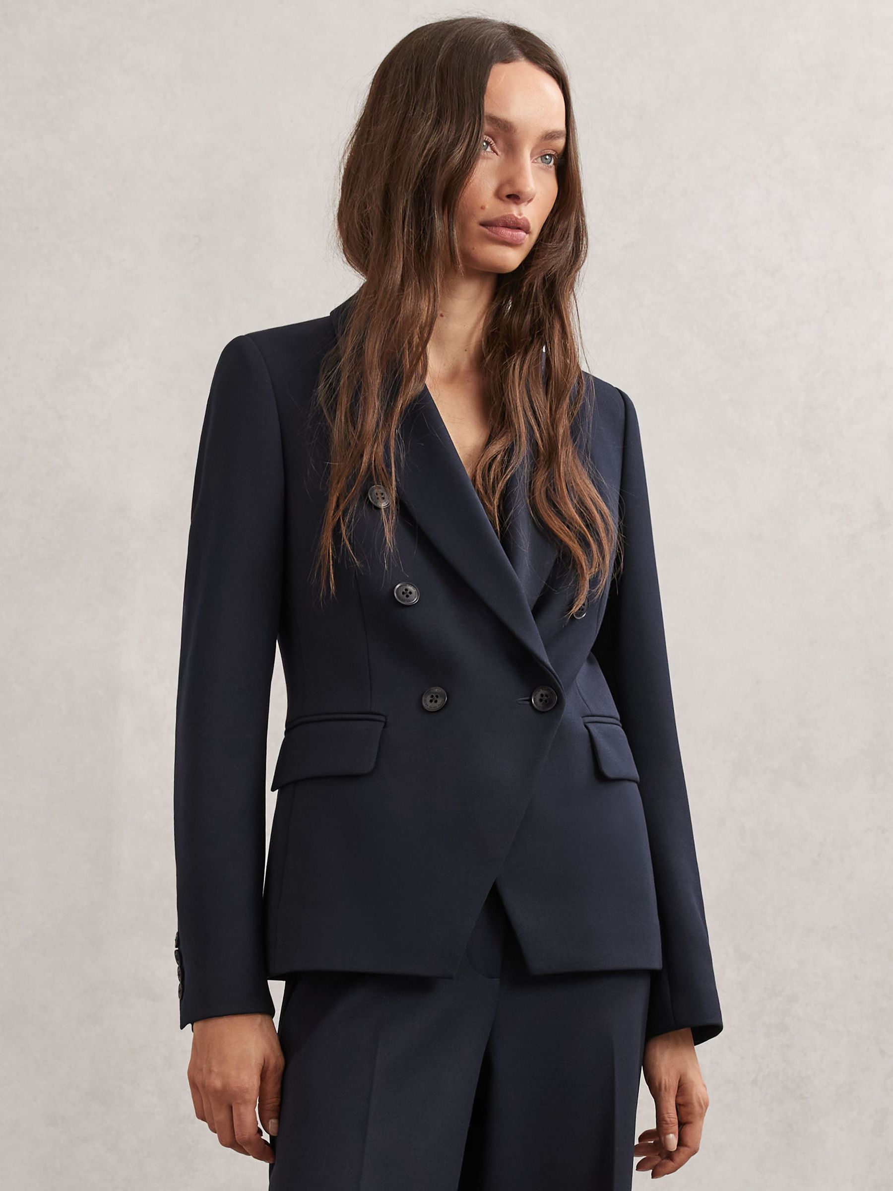 Double-Breasted Suit Blazer in Navy (H76572) | SGD 445