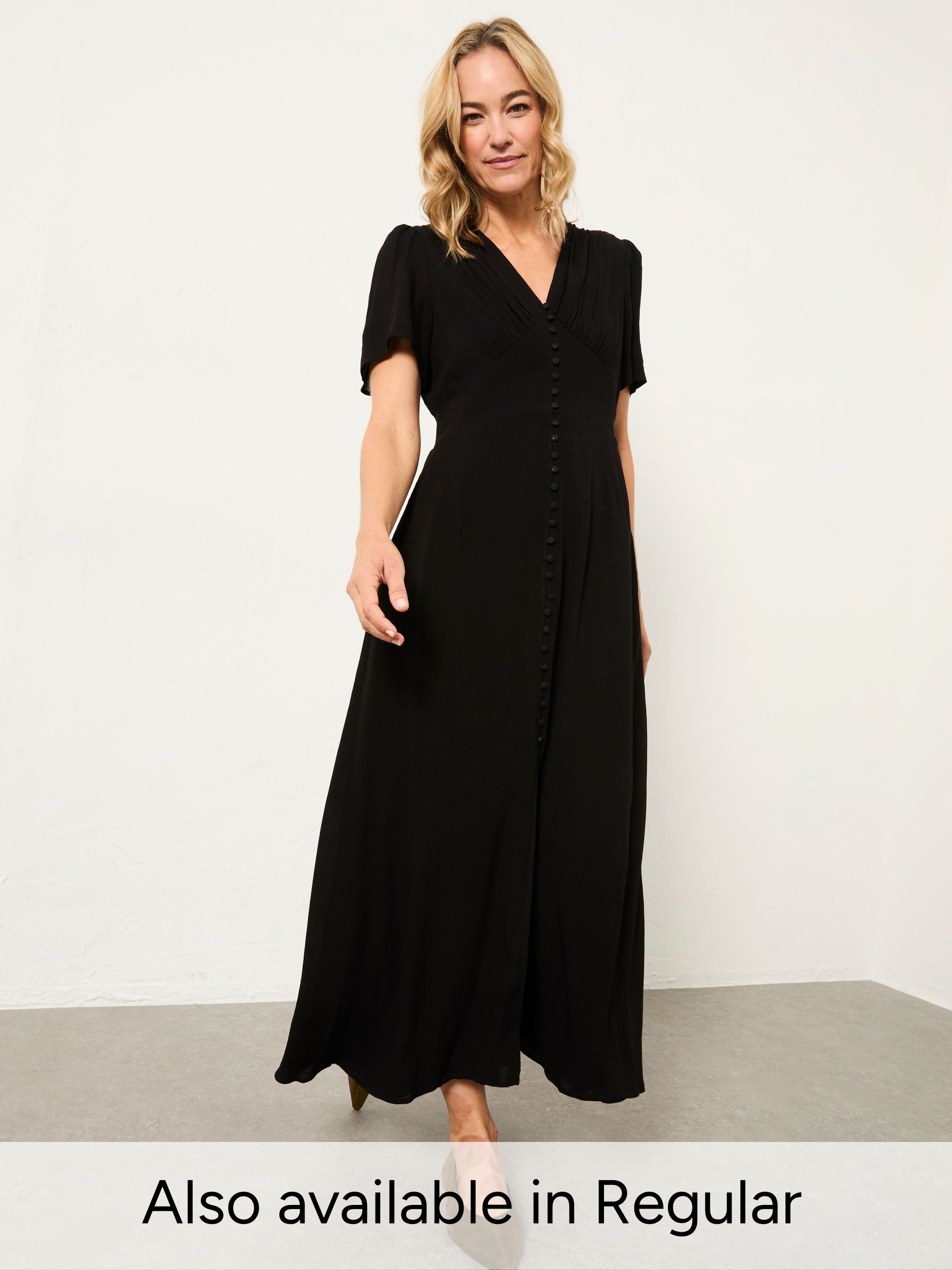 Livvy Black Petite Midi Dress (H76784) | $132