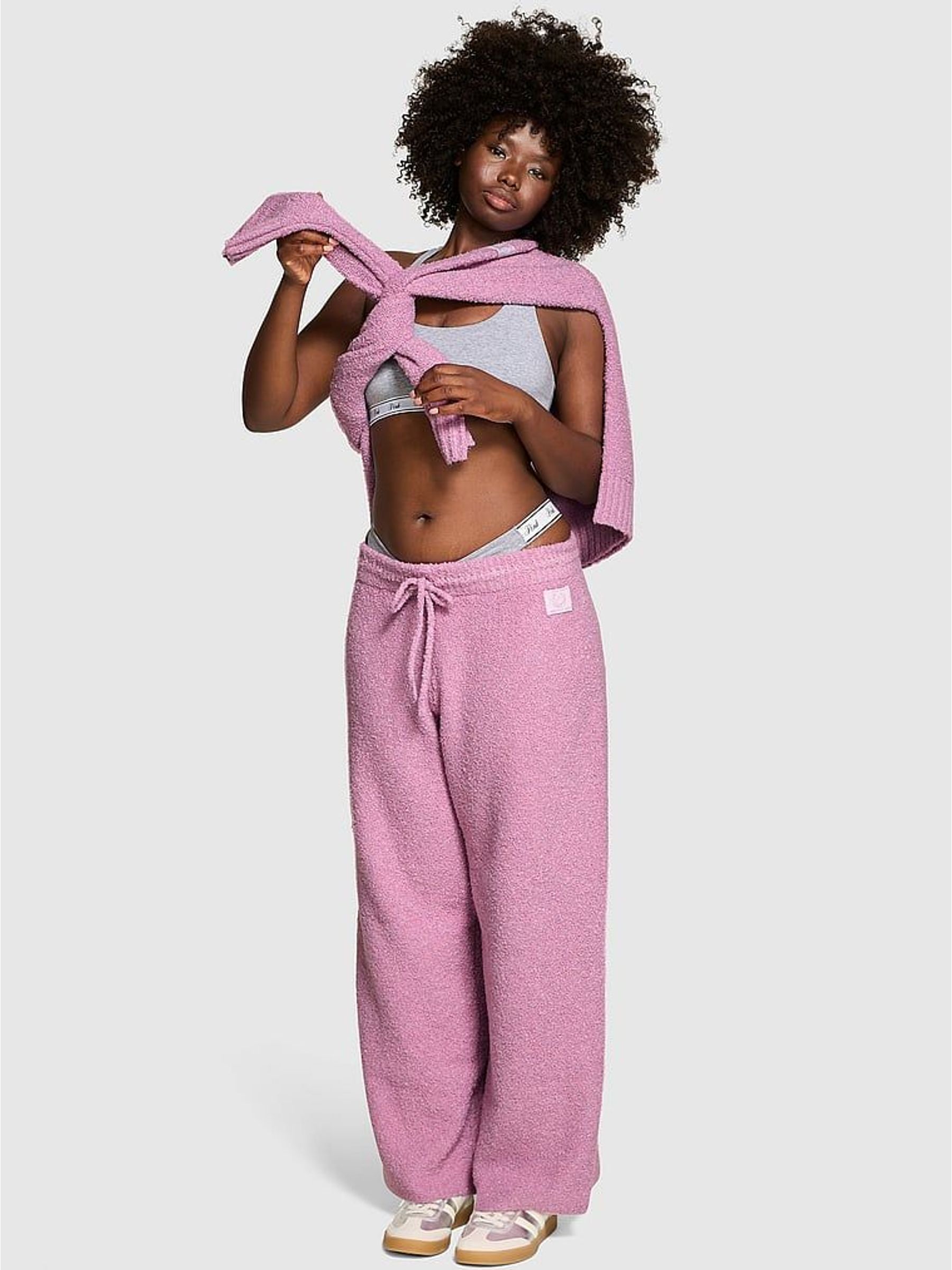 Hushed Lilac Purple Knitted Joggers (H77687) | €77