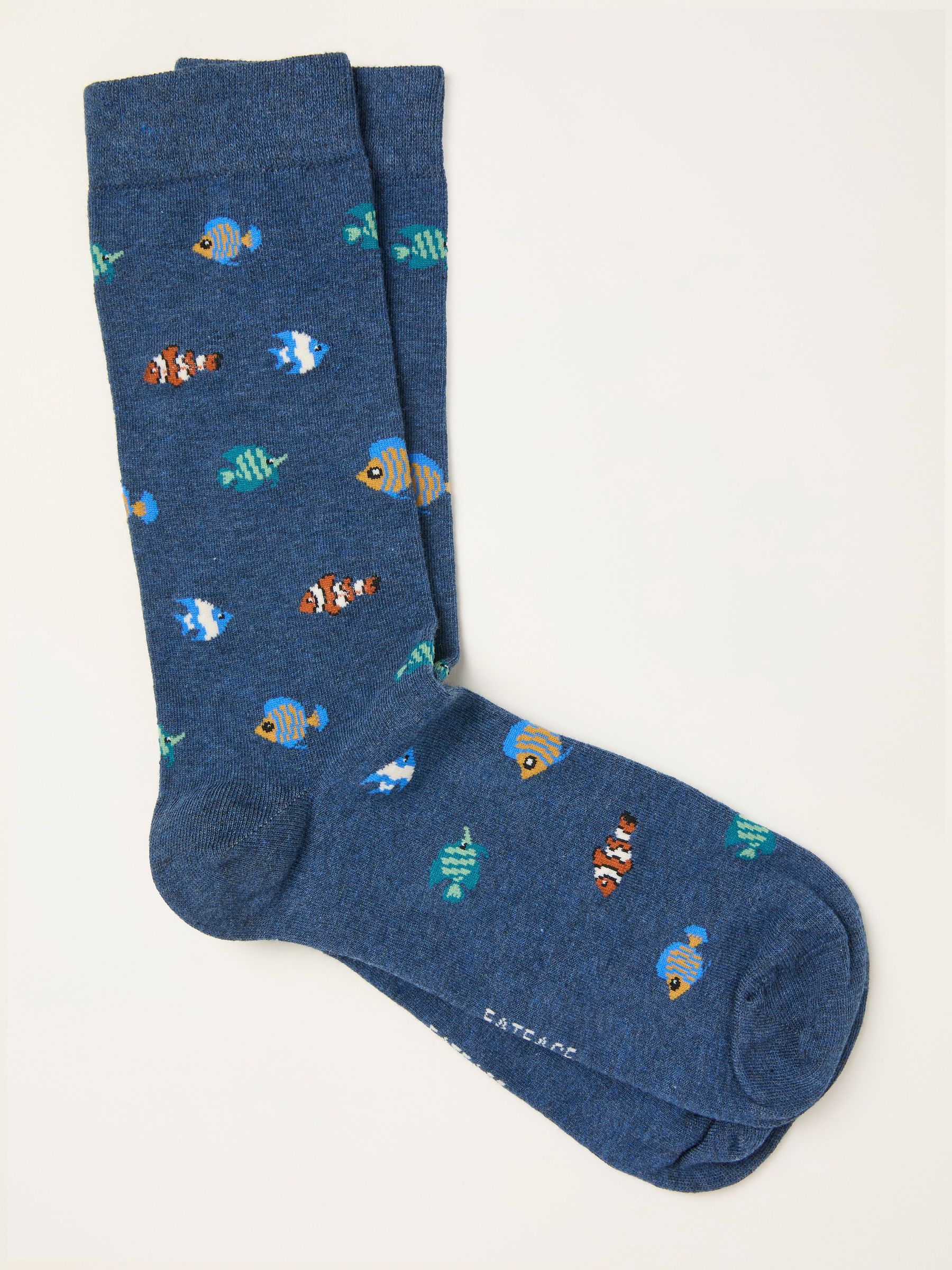 Navy Fish Socks (H79904) | $14
