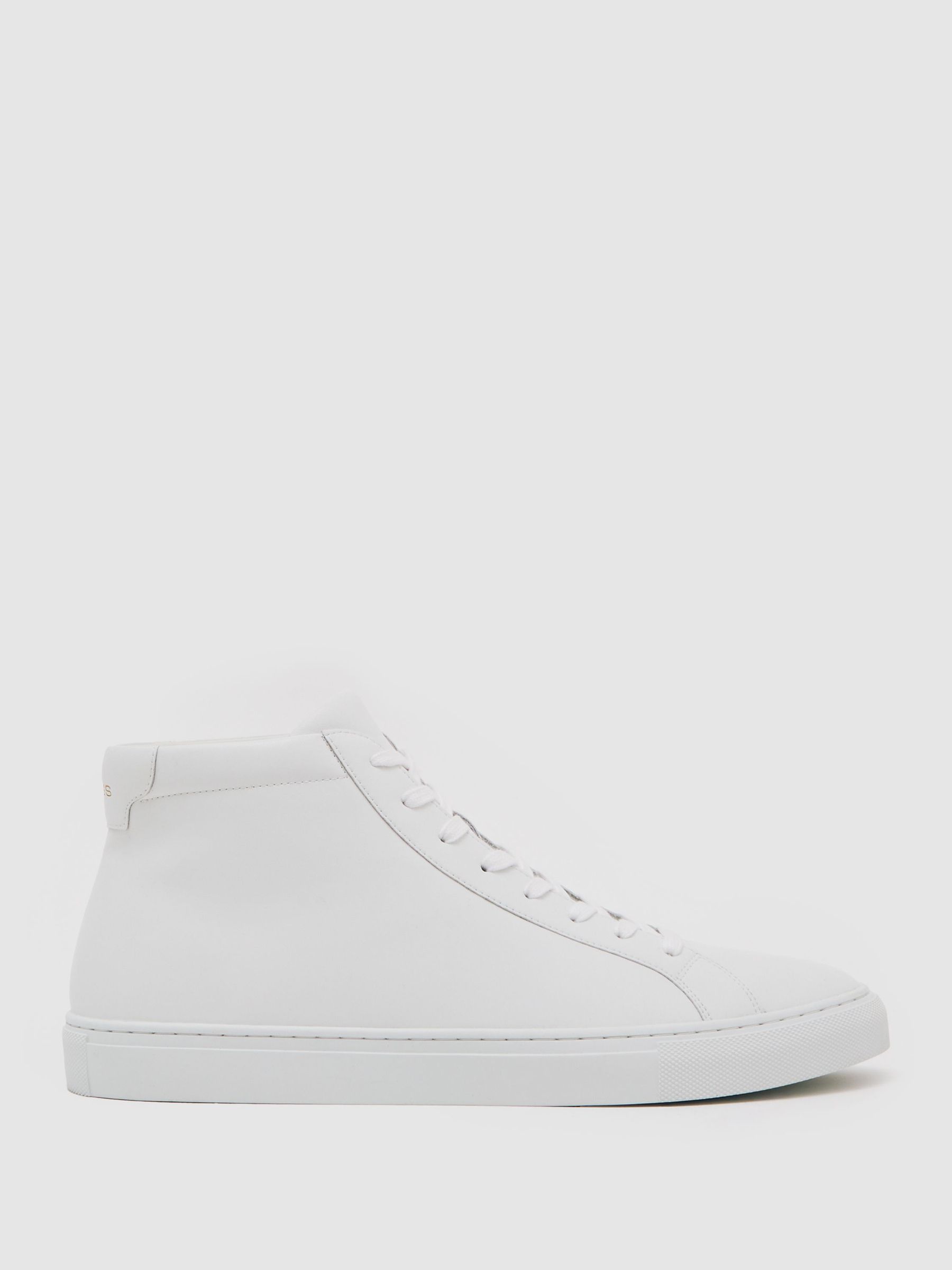 Tumbled-Leather High-Top Trainers in White (H82825) | HK$2,530