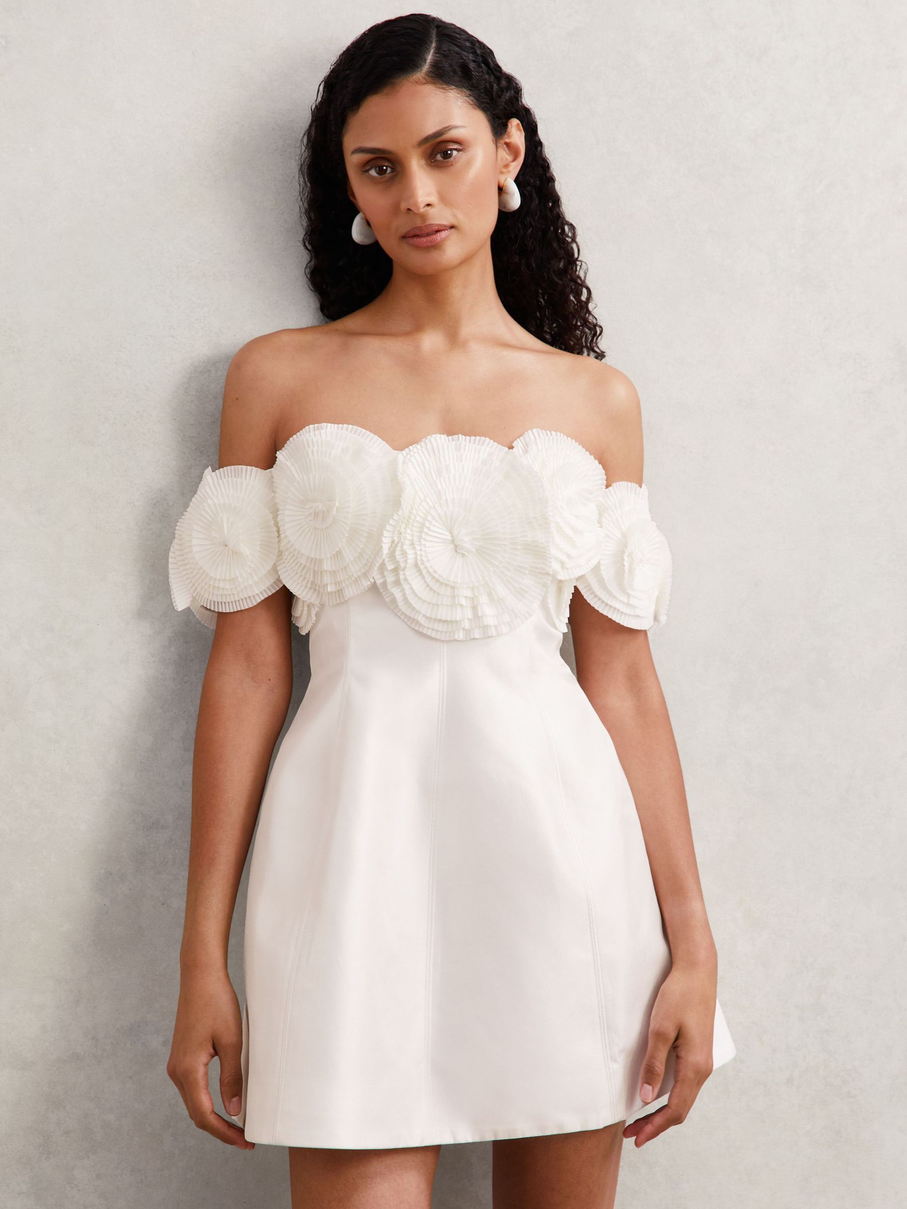 Acler Trusley Mini Dress in Ivory (H83813) | €685