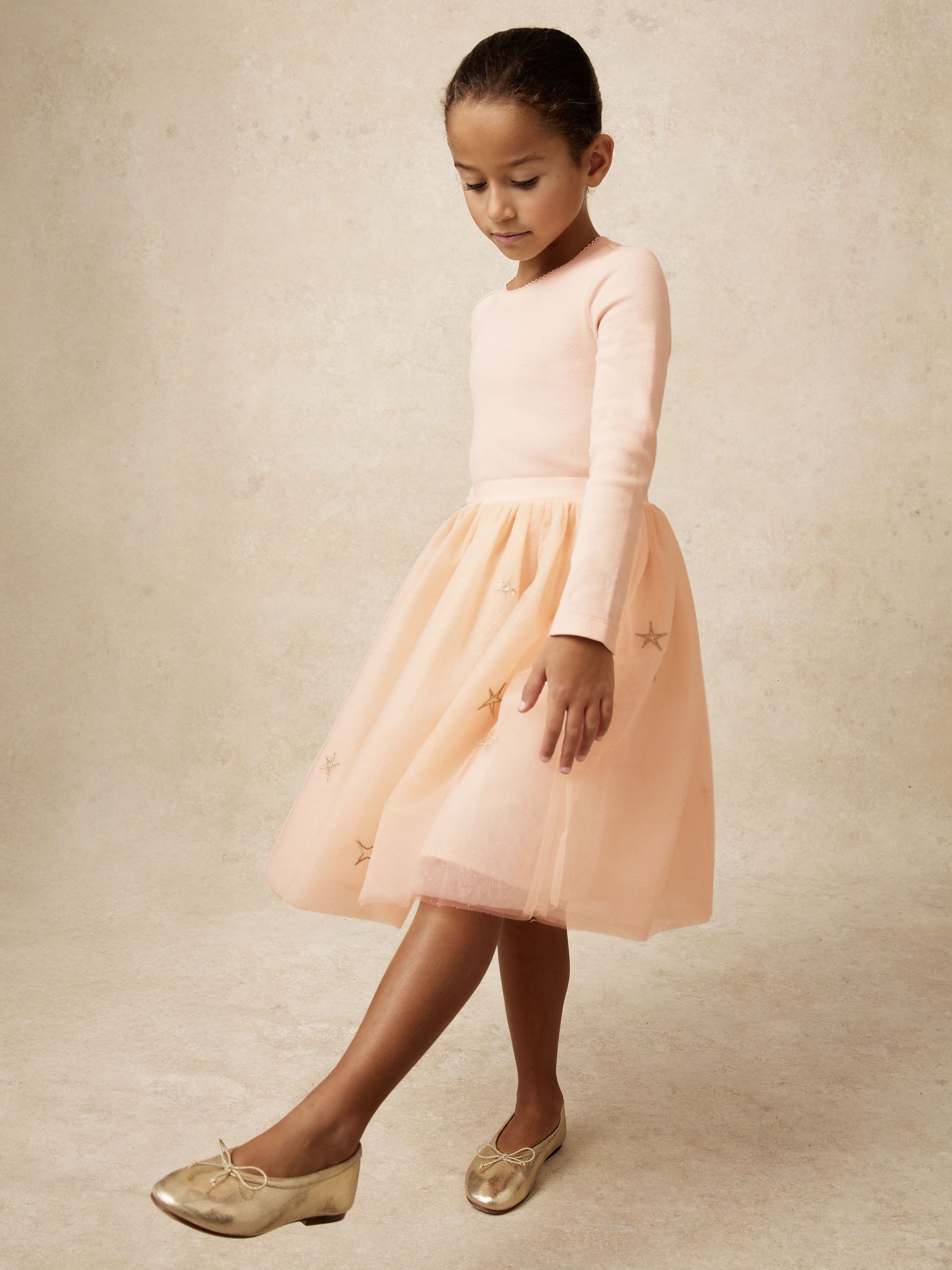 3-9 yrs Star-Embroidery Tulle Dress in Pink (H83837) | $95
