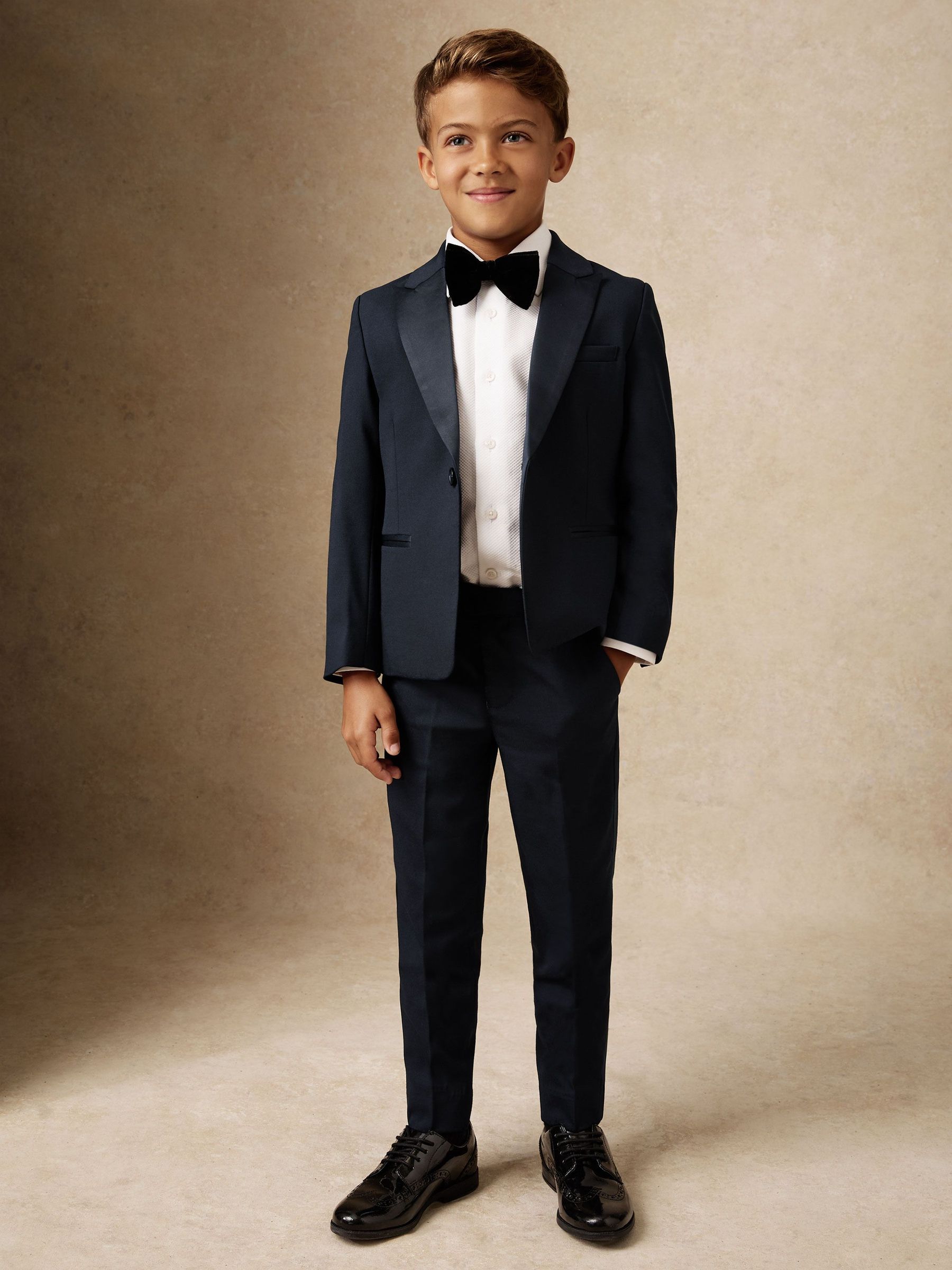 3-9 yrs Tuxedo Satin Stripe Trousers in Navy (H86825) | $70