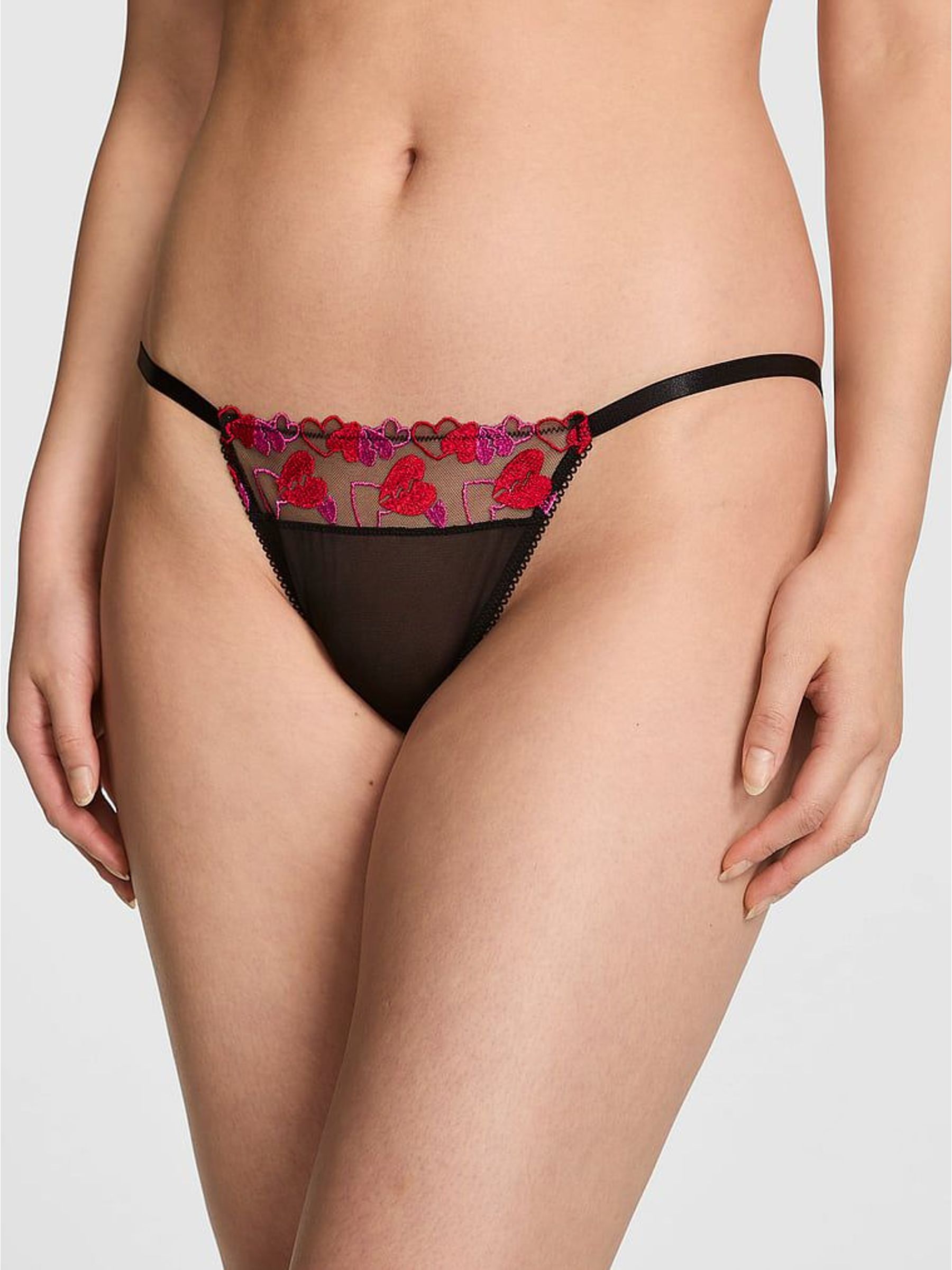 Heartbreaker Black Bikini Embroidery Knickers (H89232) | €13