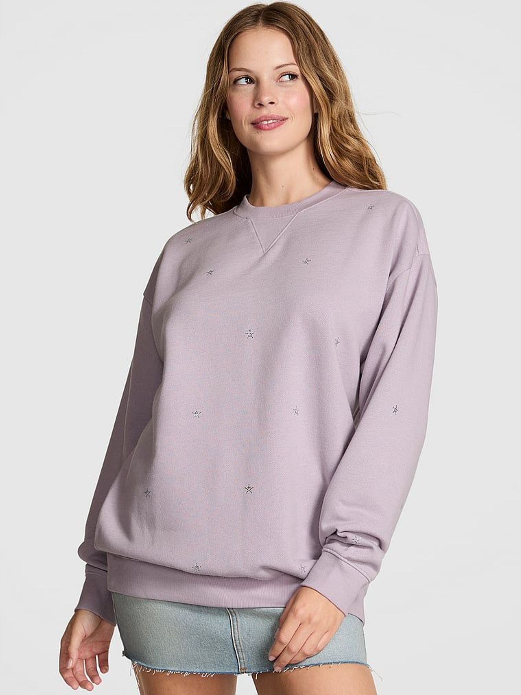 Spring Violet Purple Fleece Sweatshirt (H89233) | €77