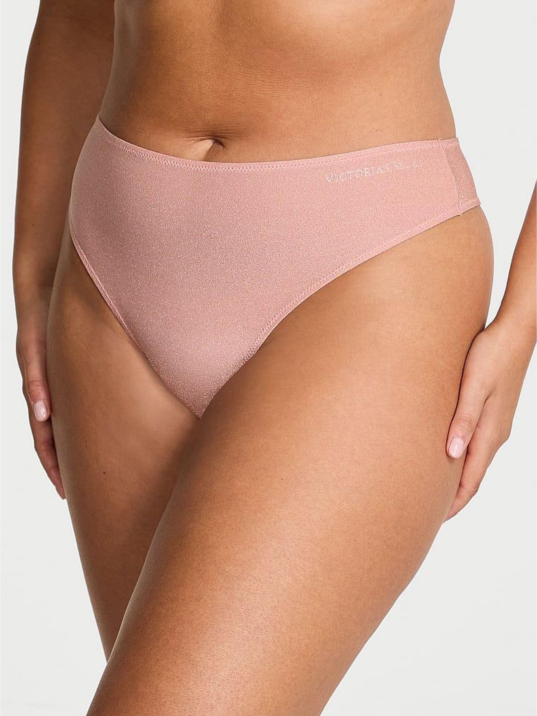 Royal Pink Thong Shimmer Mid-Rise Knickers (H89238) | €59