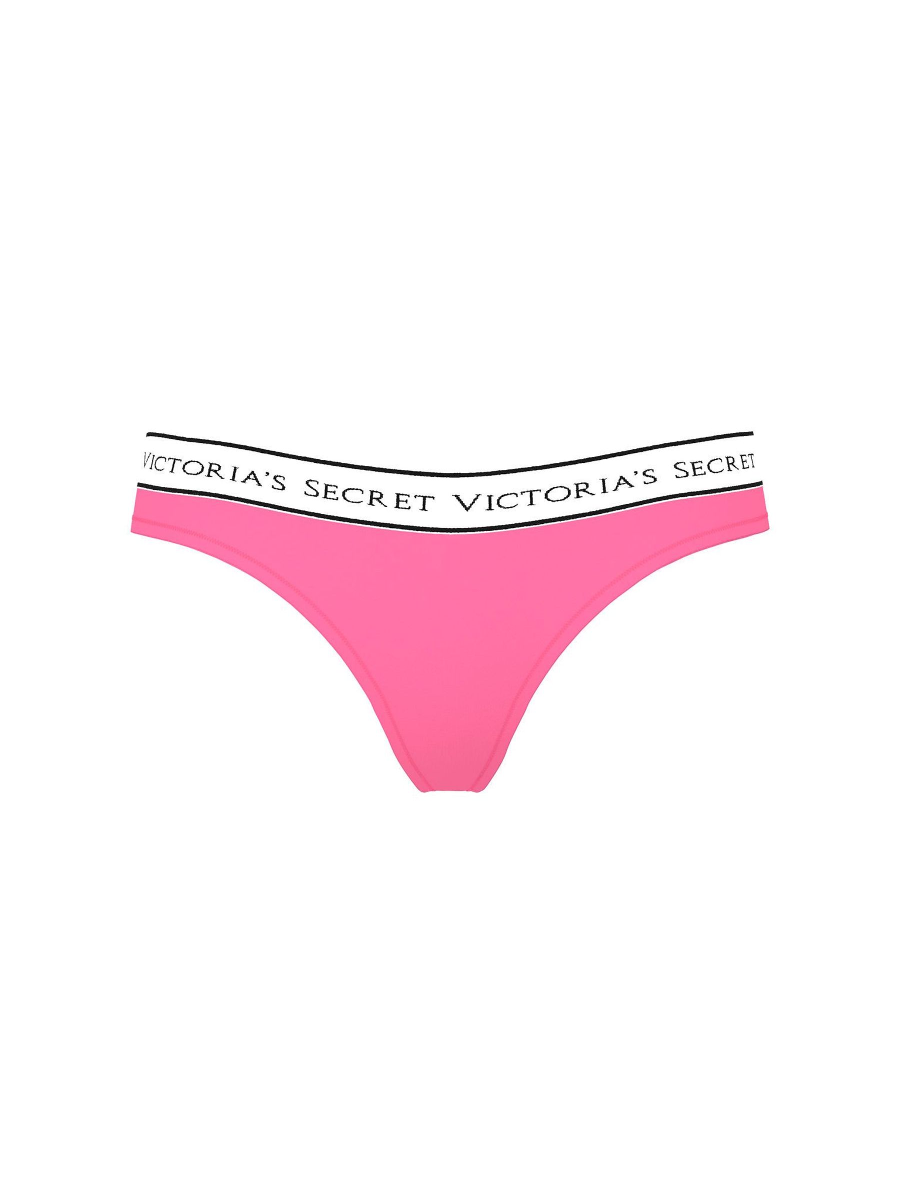 Rose Garden Pink Thong Logo Knickers (H89370) | €11.50