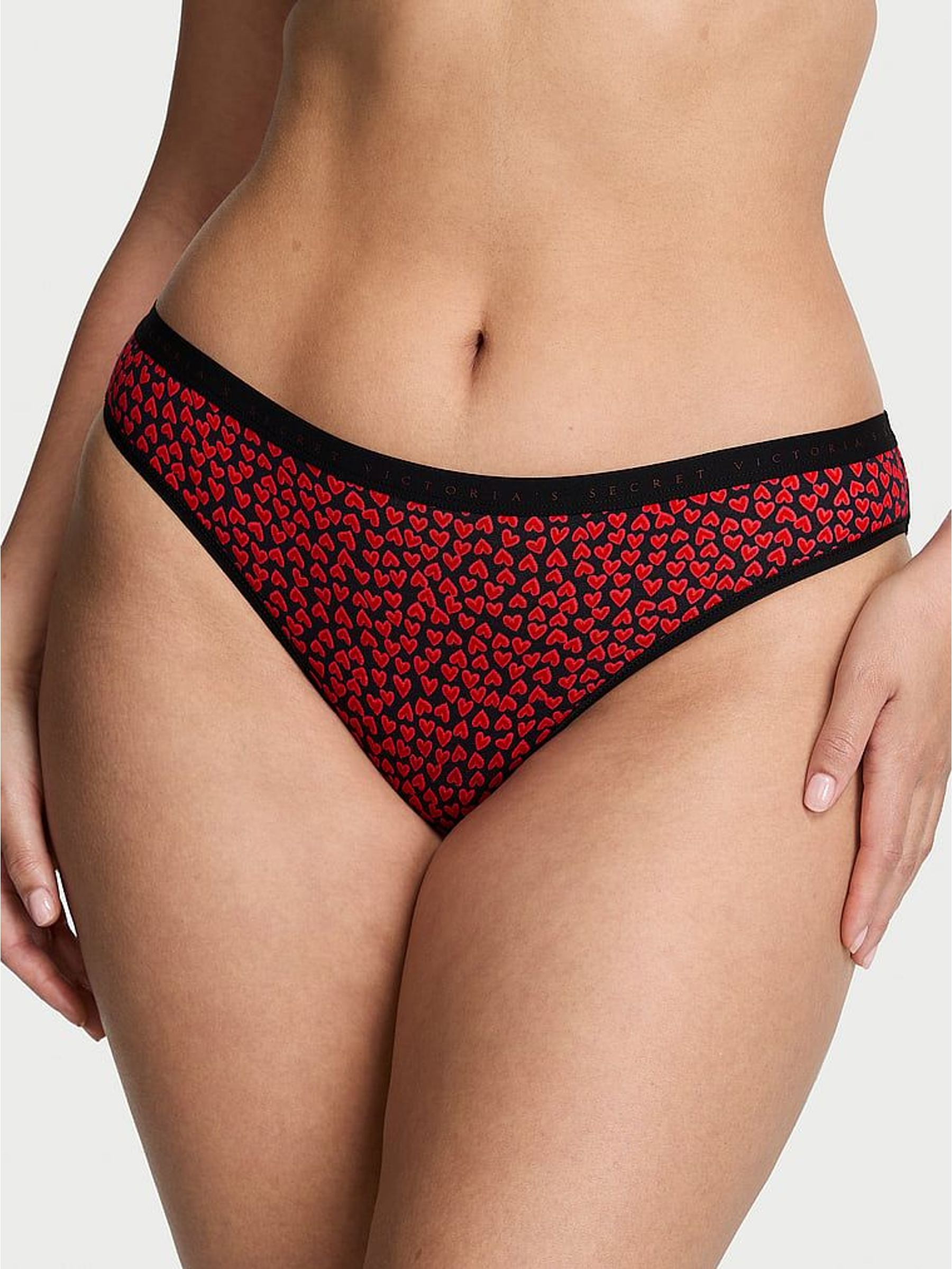 Black Ditsy Hearts Bikini Knickers (H89374) | €13