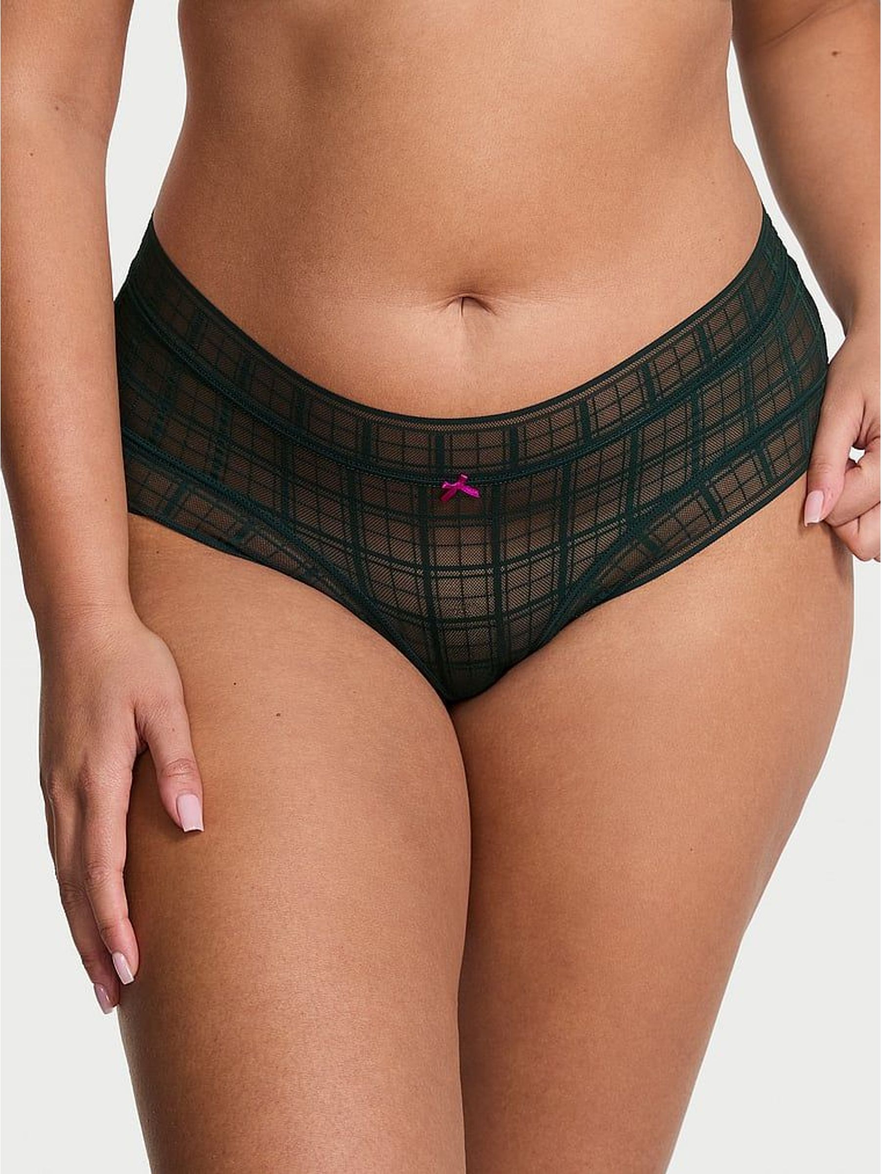 Cilantro Green Cheeky Tartan Knickers (H89383) | €13
