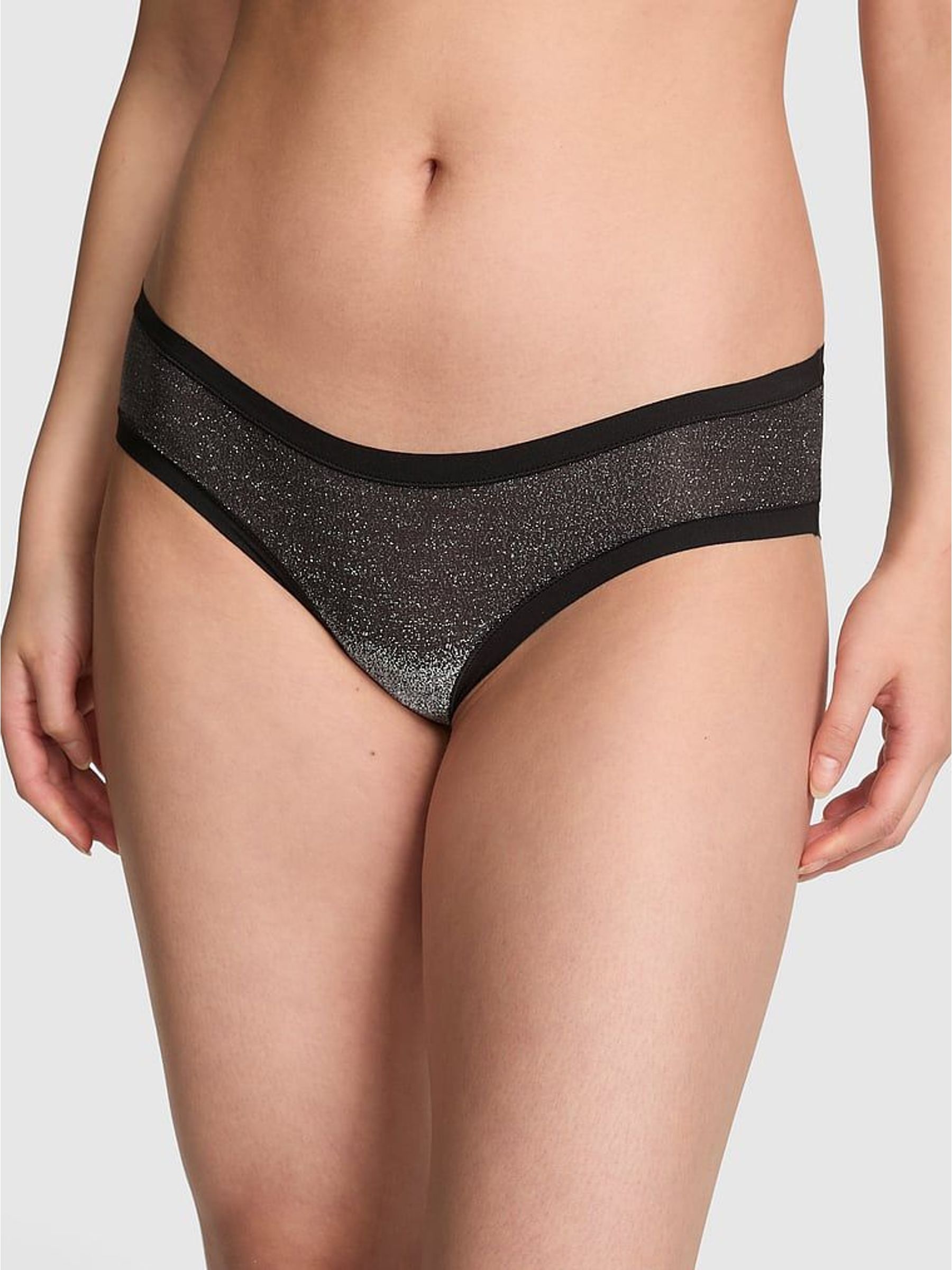 Black Shine Hipster No Show Knickers (H90619) | €13