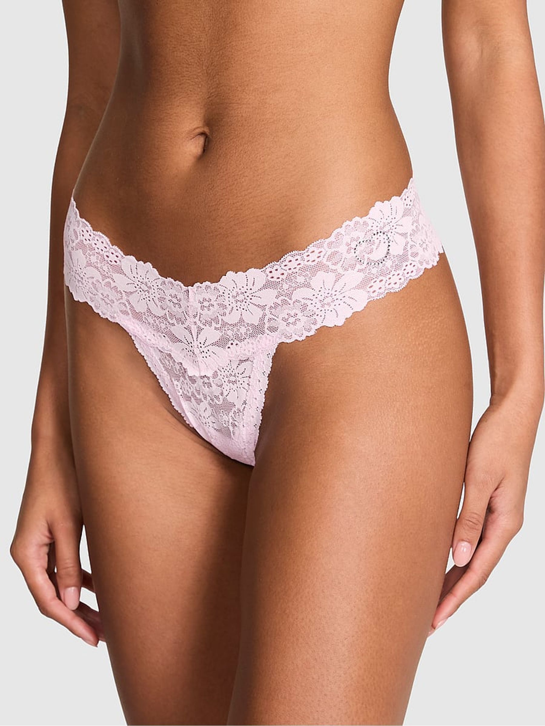 Pink Tulip Thong Floral Lace Knickers (H95274) | €13