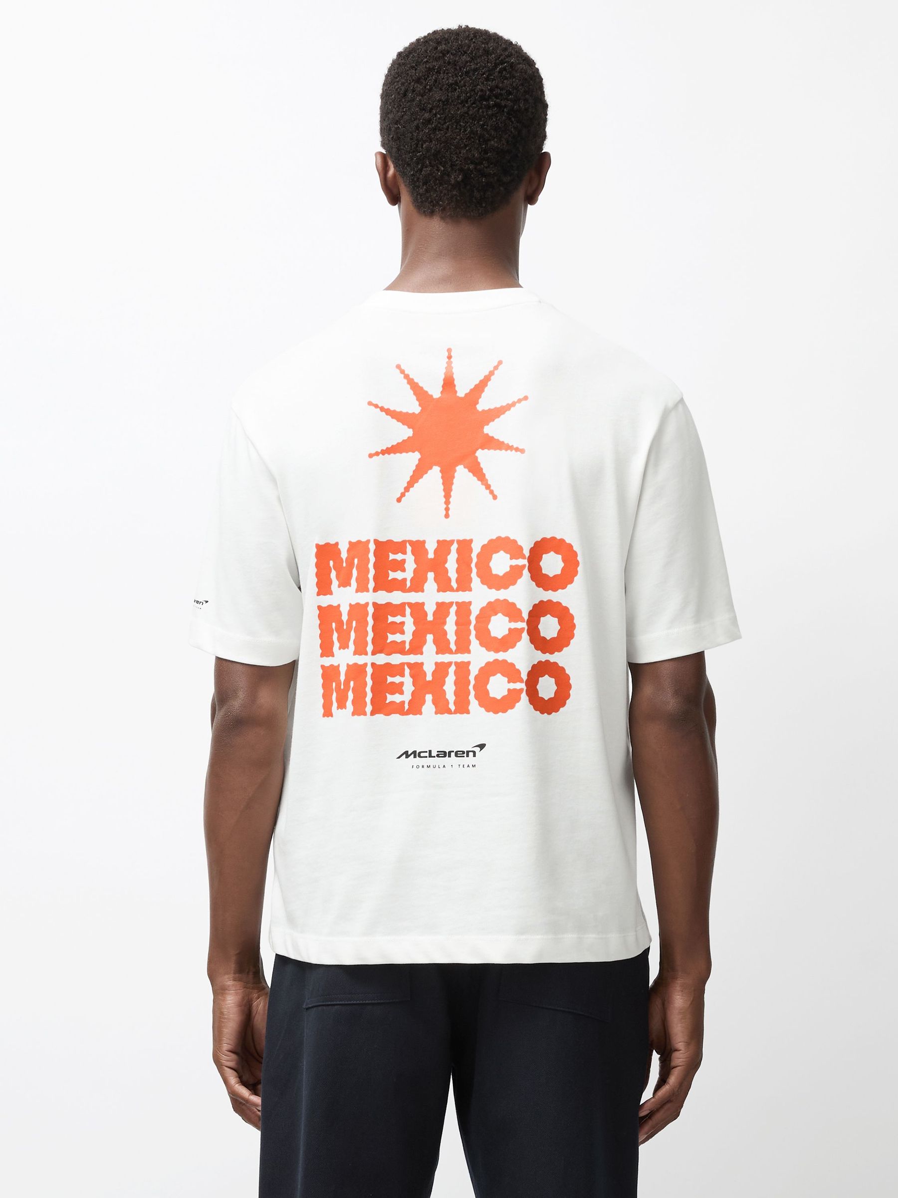 Mclaren F1 Team Mexico City GP T-Shirt Unisex Fit in White (H97774) | ₪395