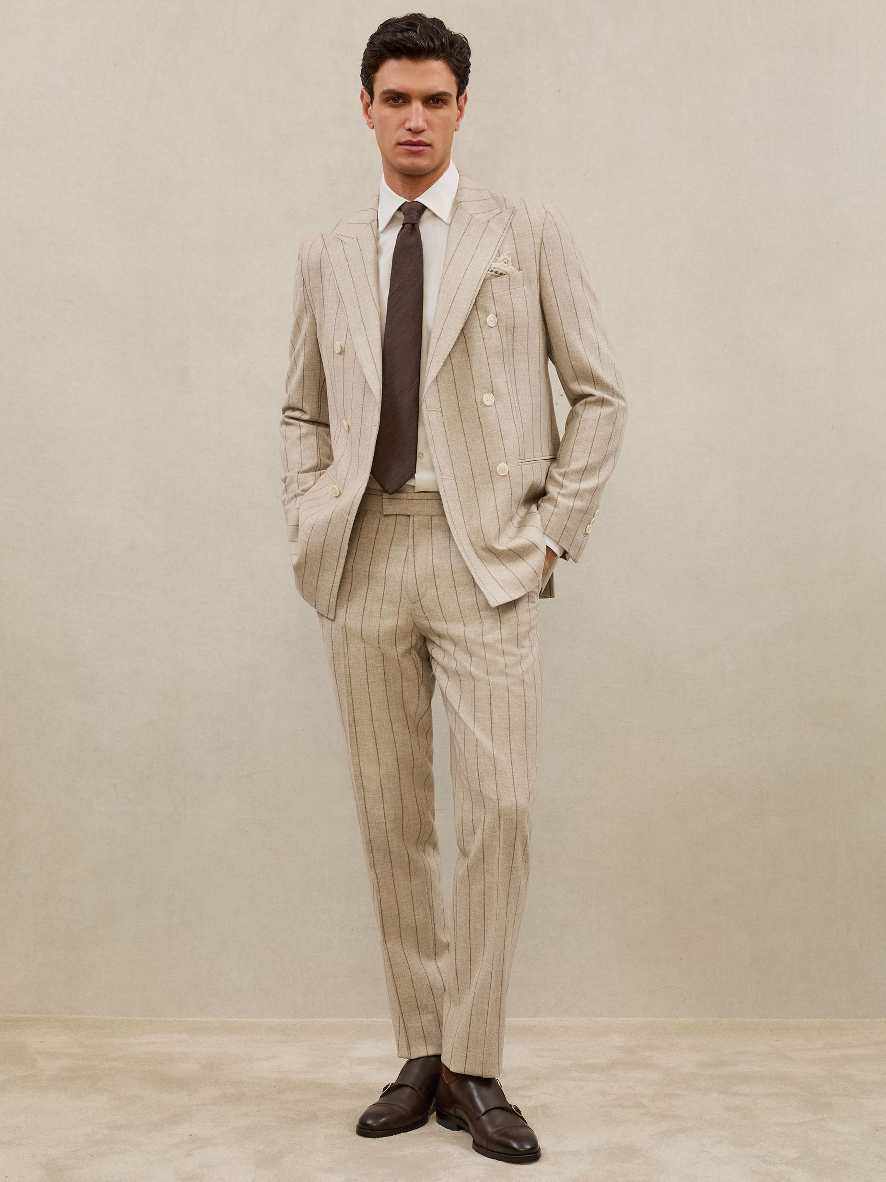 Suit Trousers in Oatmeal Brown (H98110) | HK$3,230