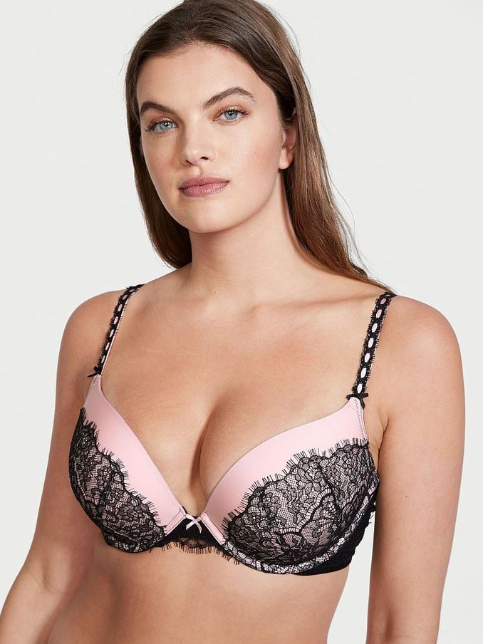 Black Padded Lace Push Up Bra (K04951) | €25