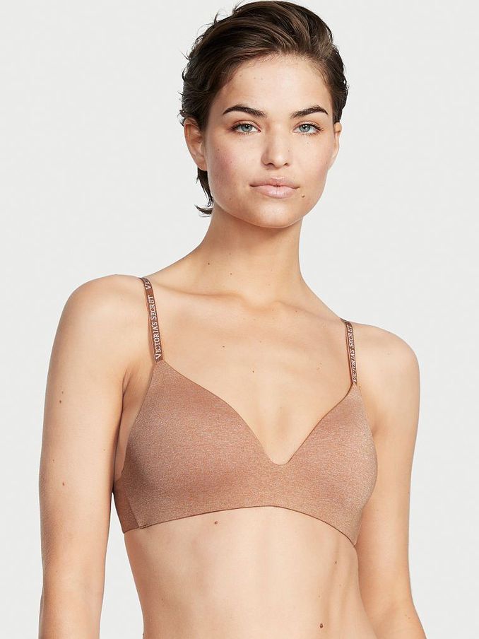 Brilliant Blush Nude T Shirt Logo Strap Bra (K06433) | €19