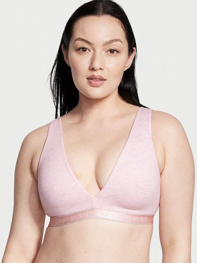 Heather Pink Cotton Wireless Lounge Bra (K06496) | €11