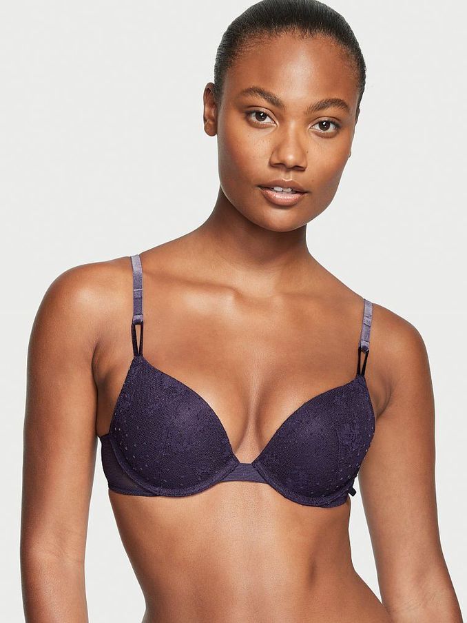 Gothic Purple Lace T-Shirt Push Up Bra (K06524) | €21