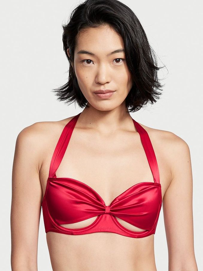 Lipstick Red Wicked OpenCup Halter Bra (K08570) | €17