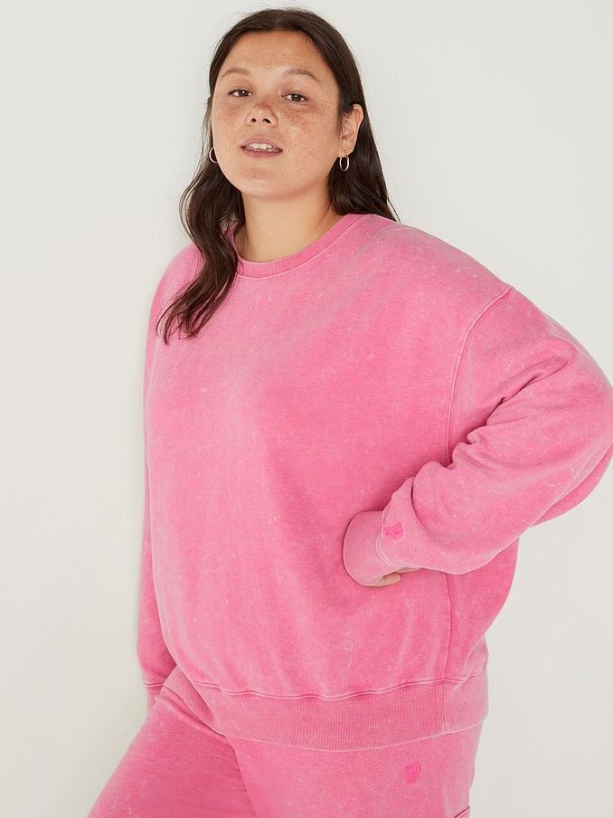 Ultra Pink Wash Fleece Long Sleeve Sweatshirt (K09846) | €22