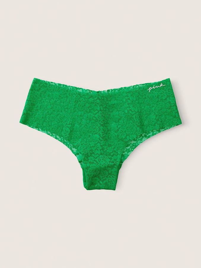 Happy Camper Green No Show Soft Lace Cheeky Knicker (K09975) | €4